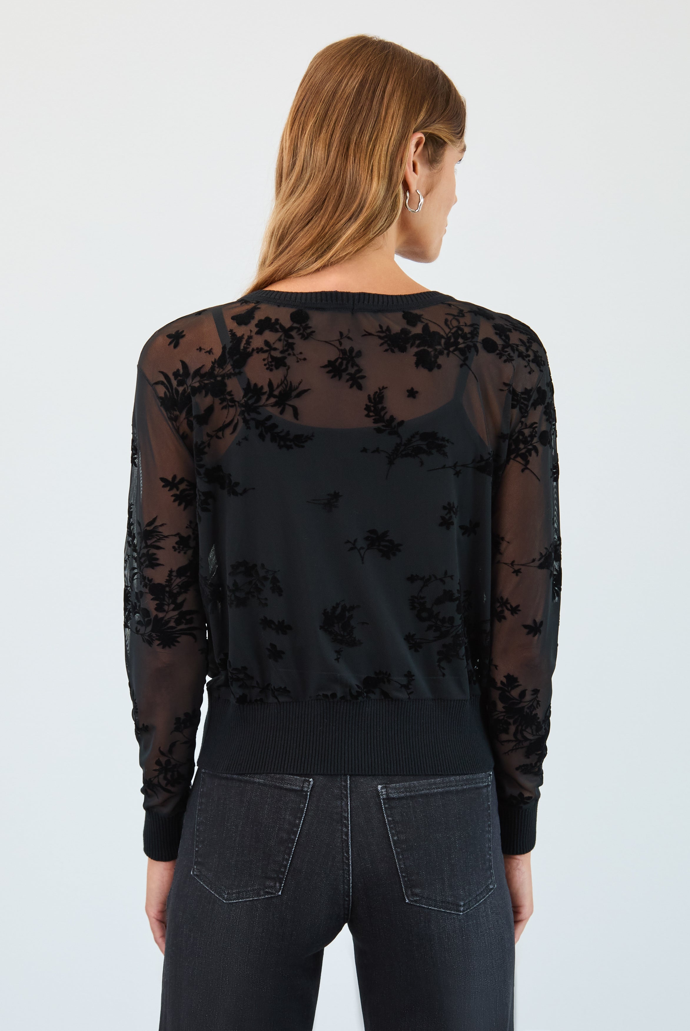 2 piece mesh cardigan set