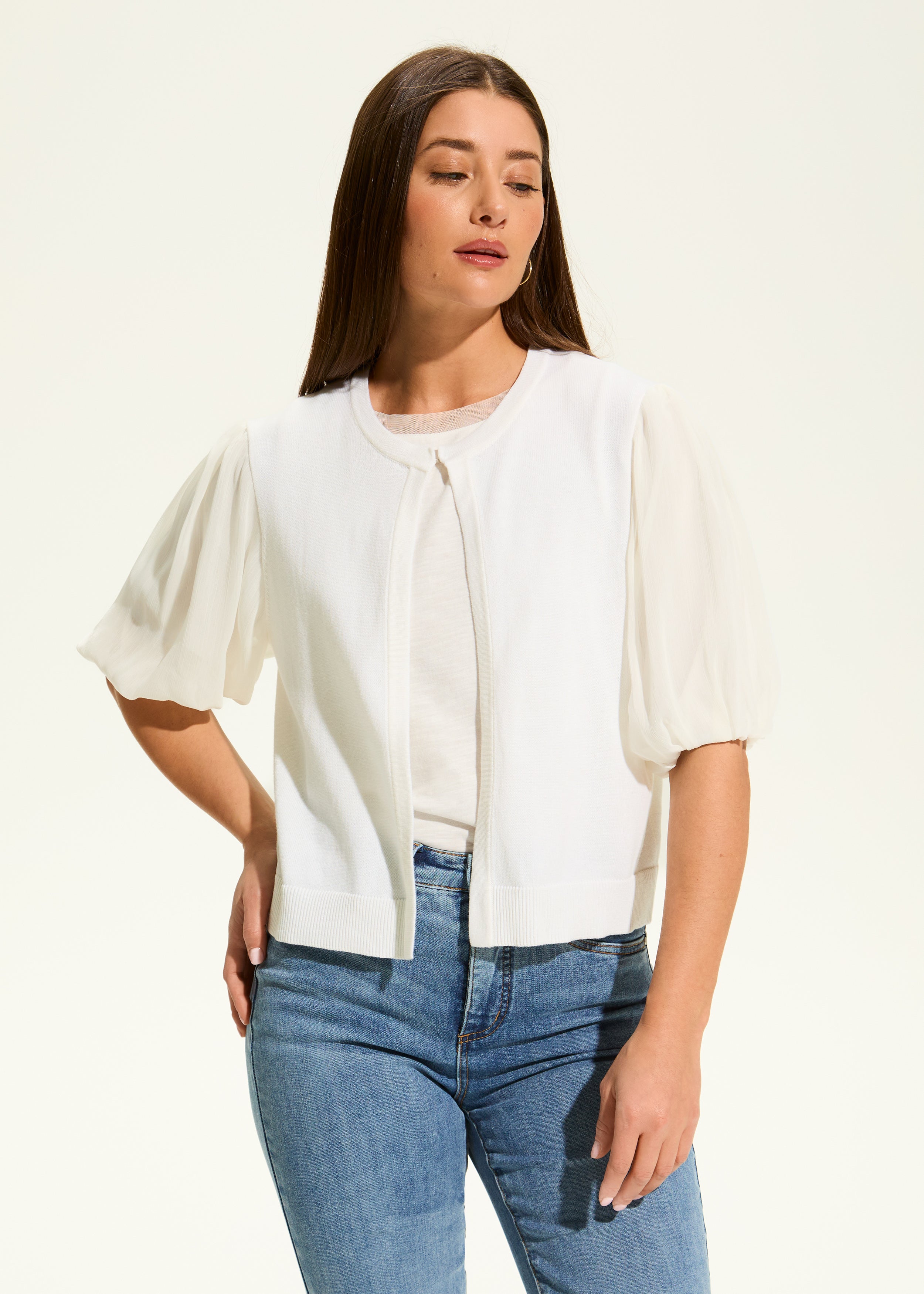 Elbow Sleeve Cardigan