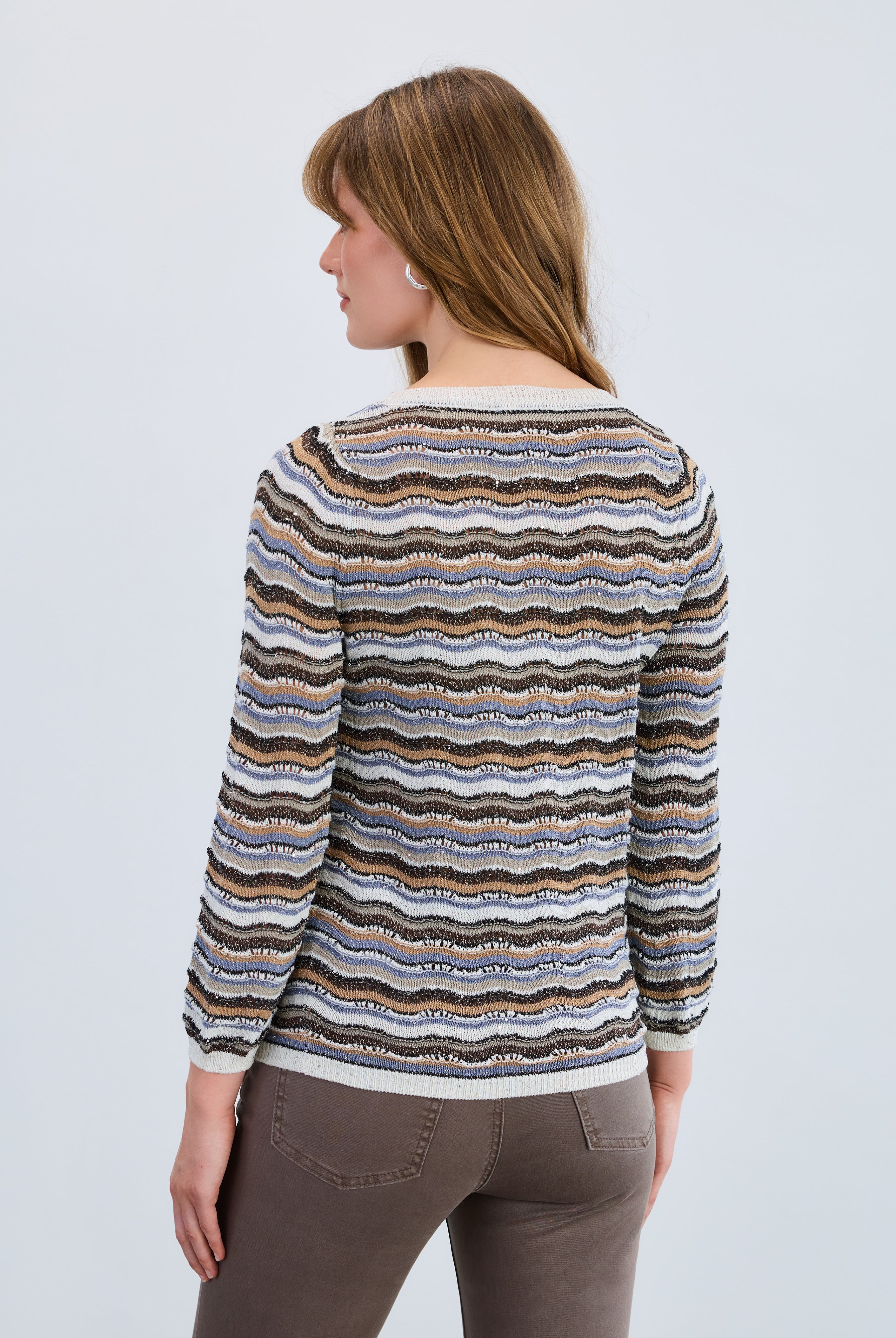 Wave stitch sweater