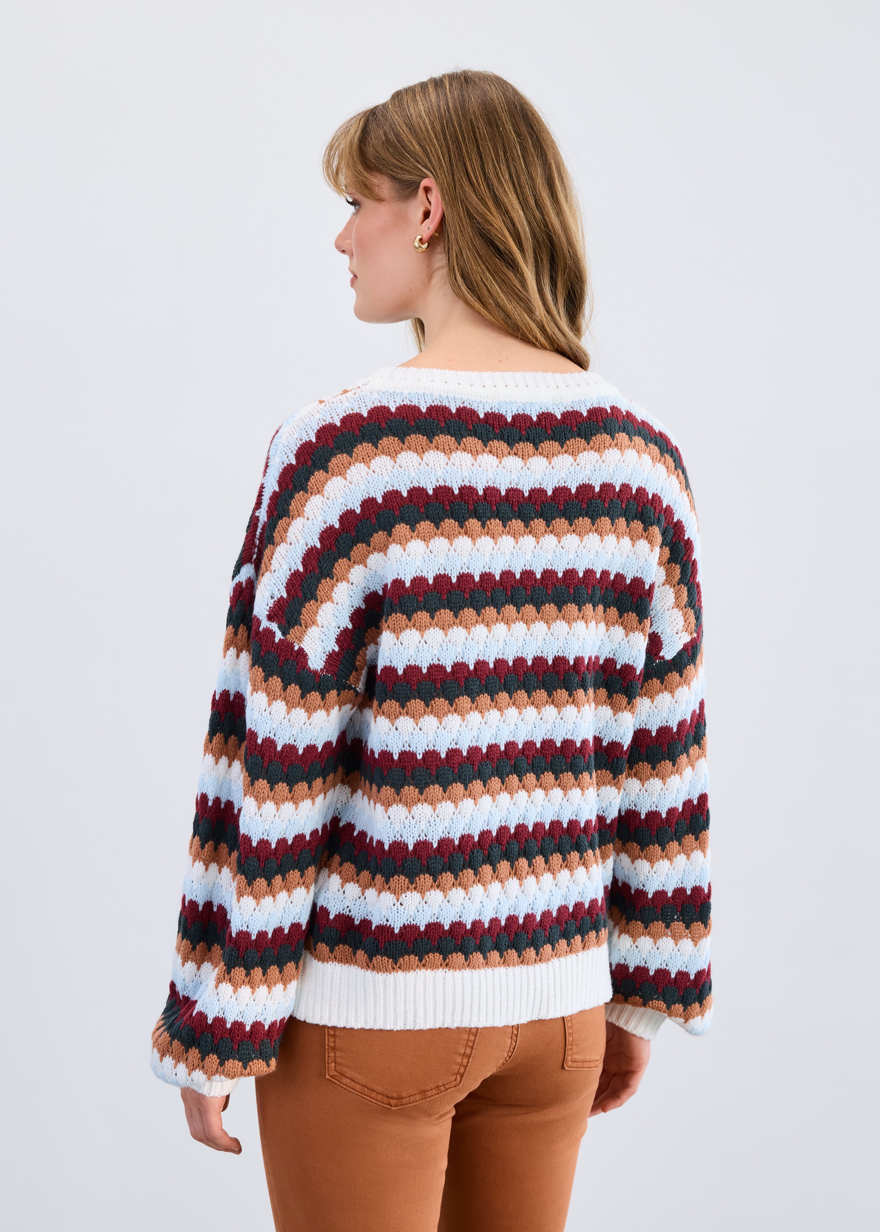 Boat neck sweater