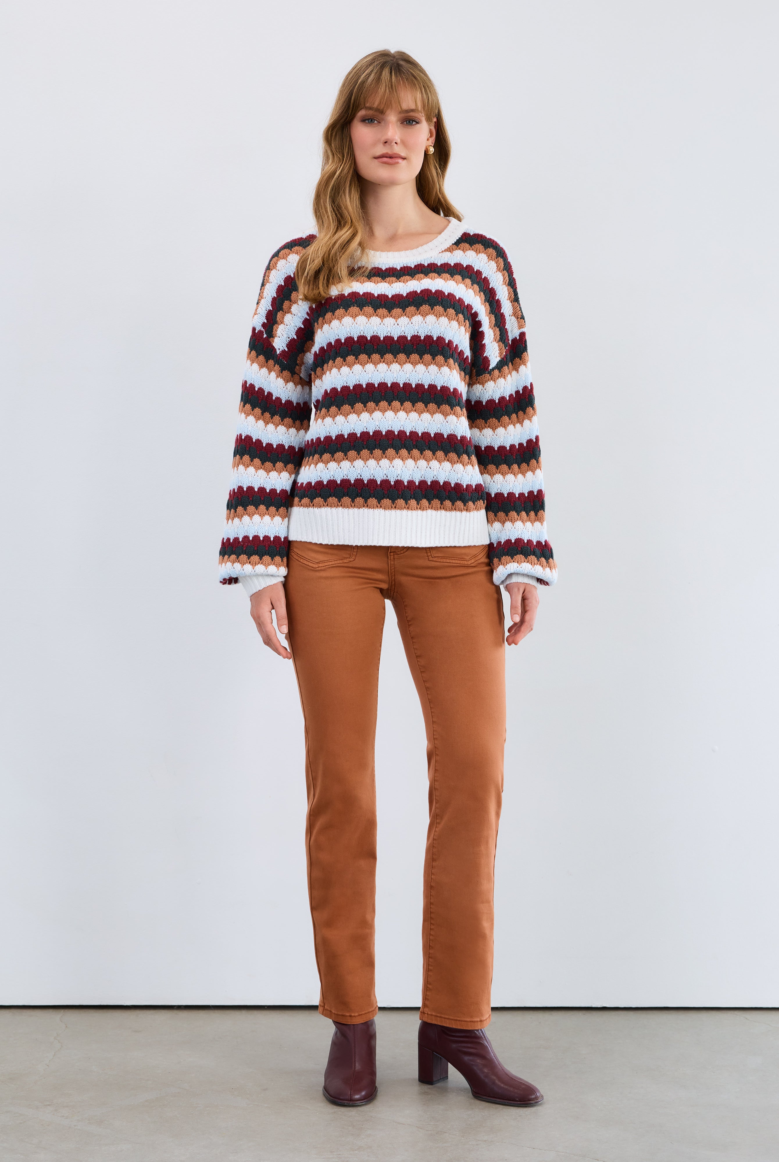 Boat neck sweater