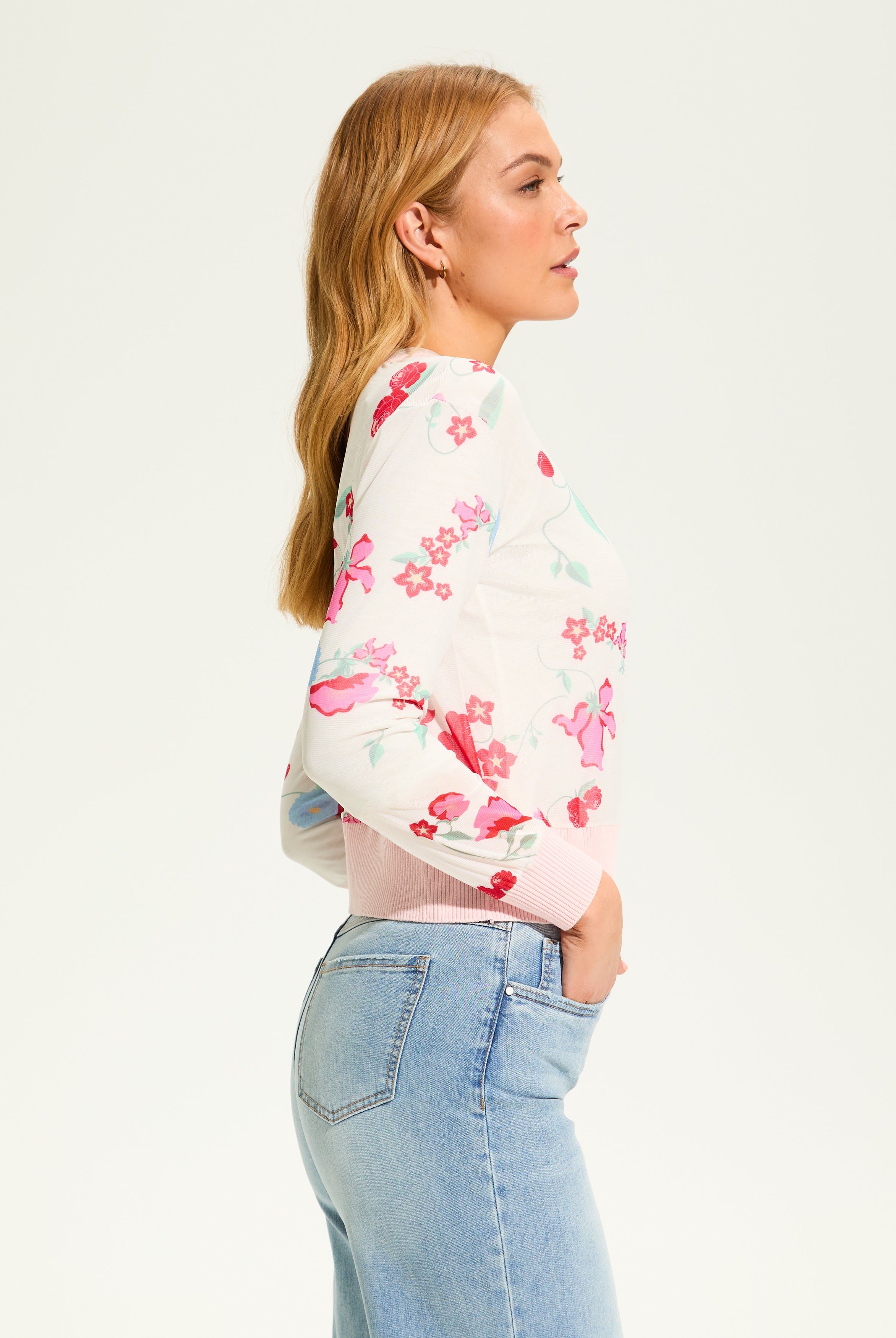 Printed Mesh Cardigan