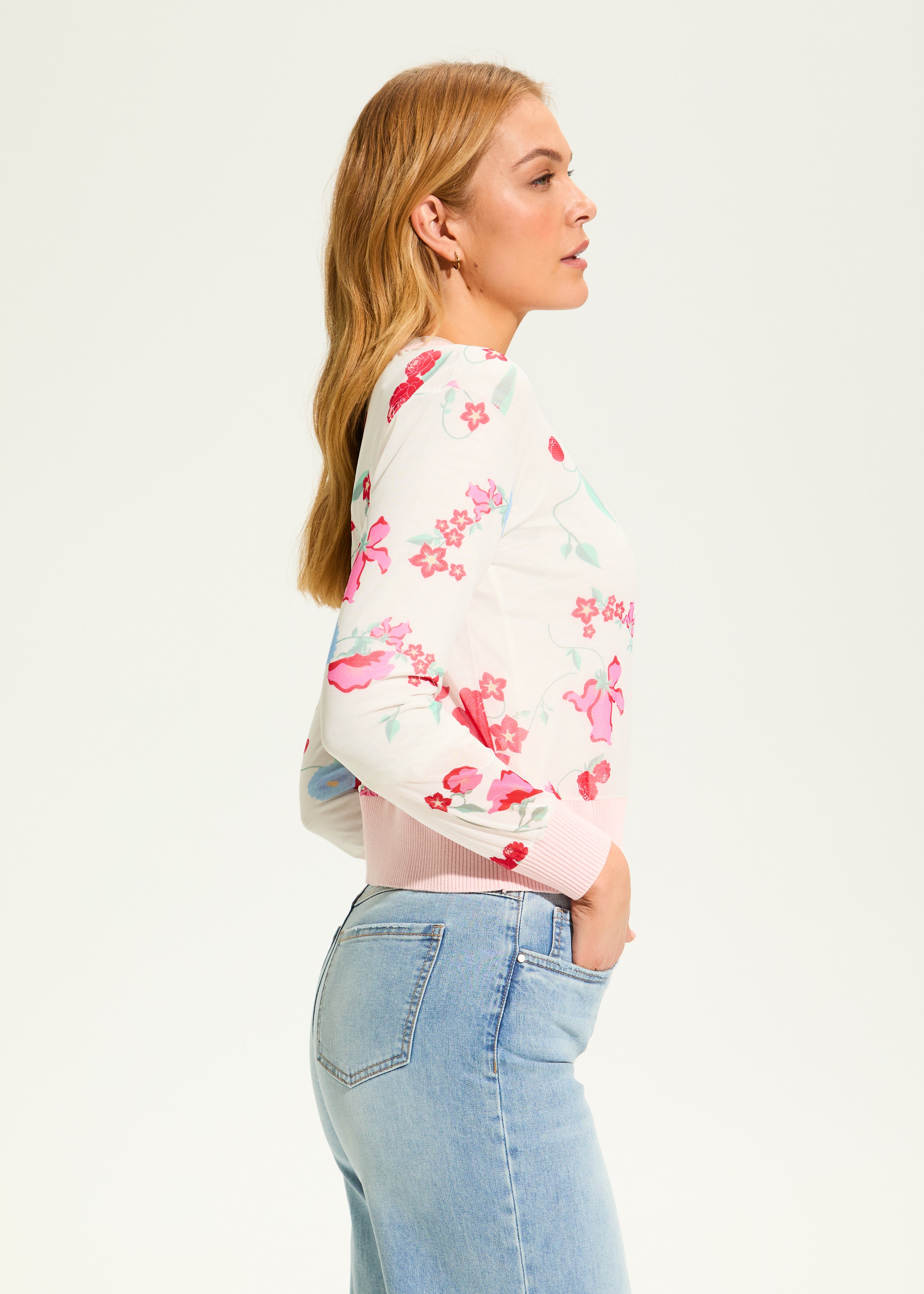 Printed Mesh Cardigan