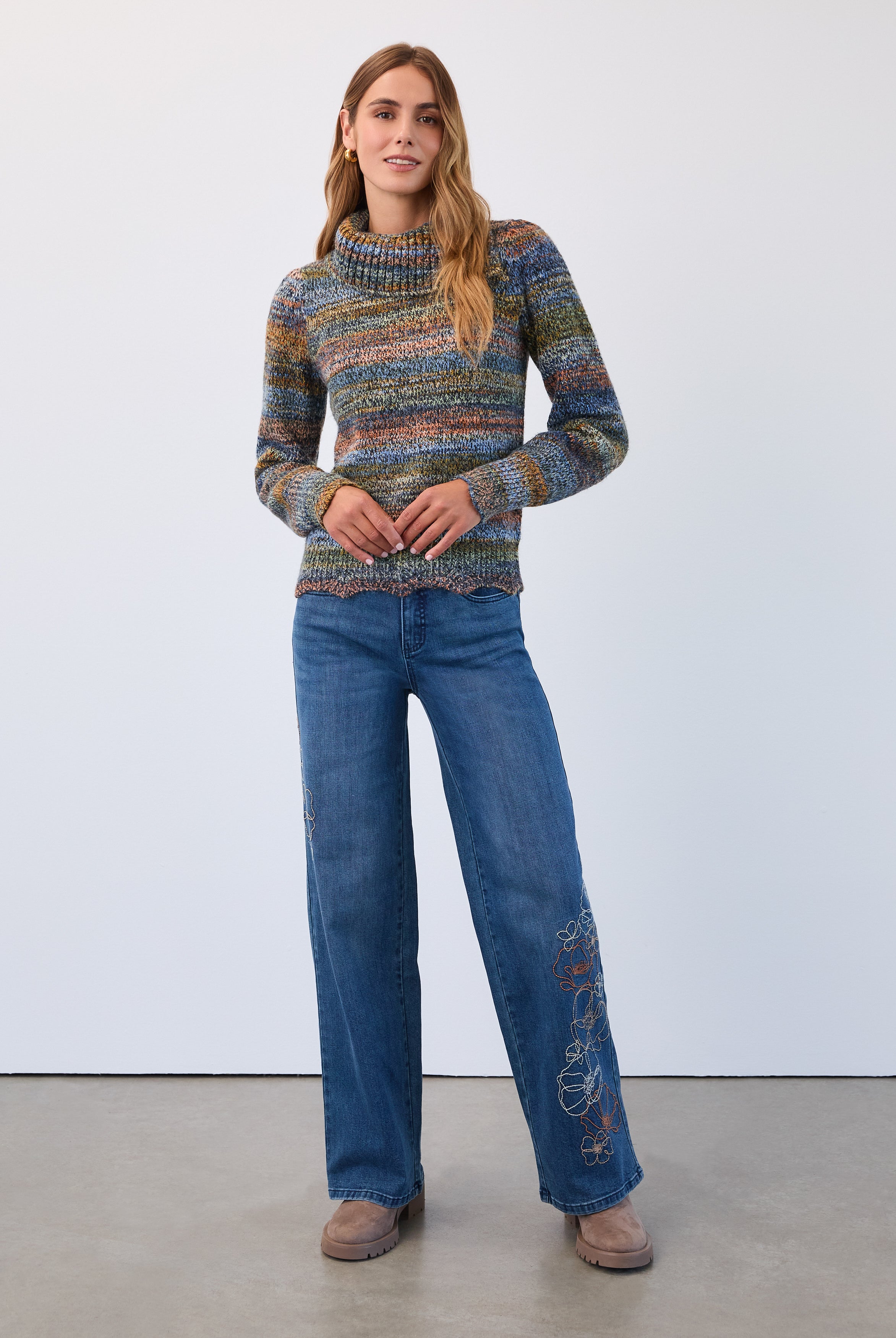 Envelope collar sweater