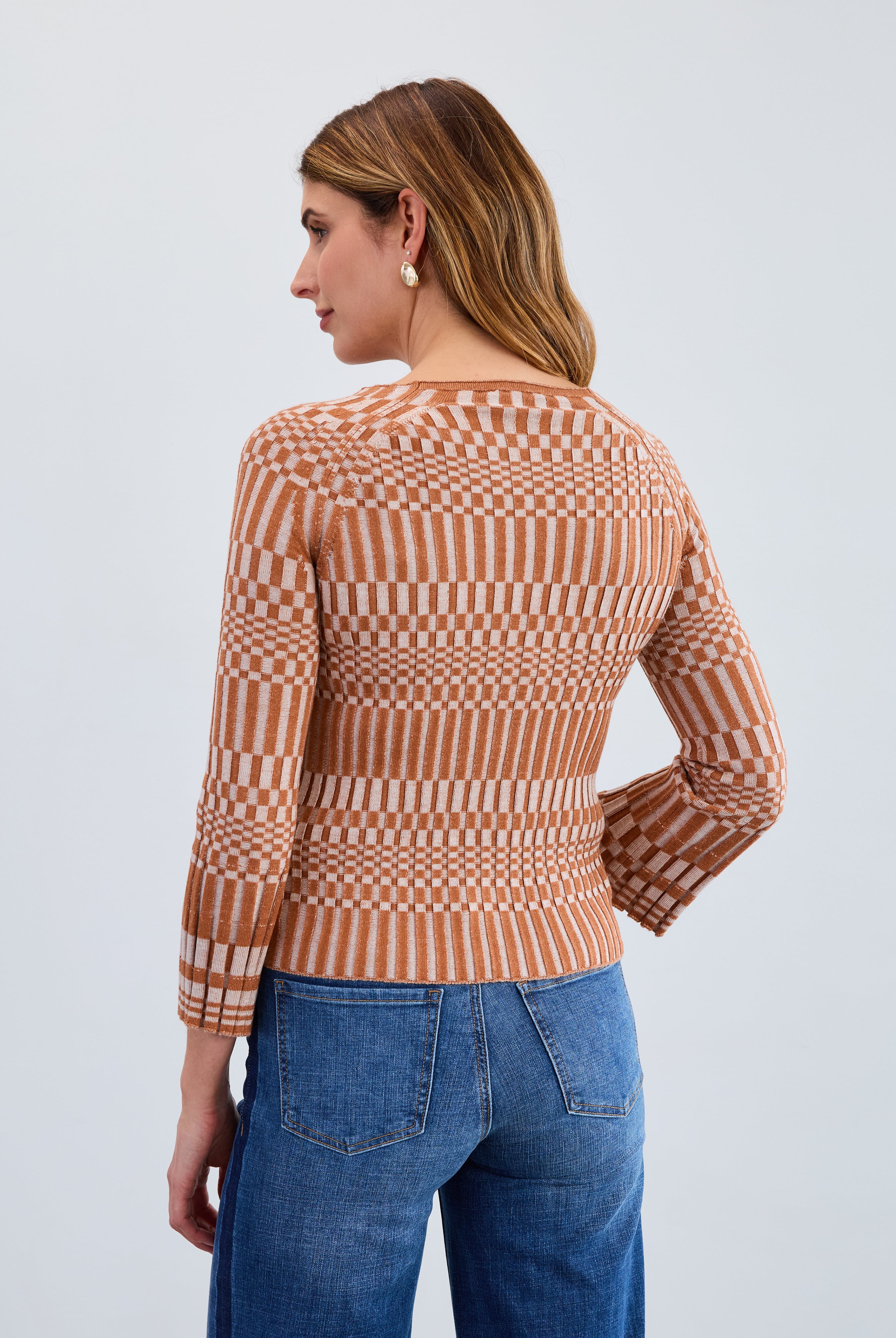 Long sleeve rib sweater