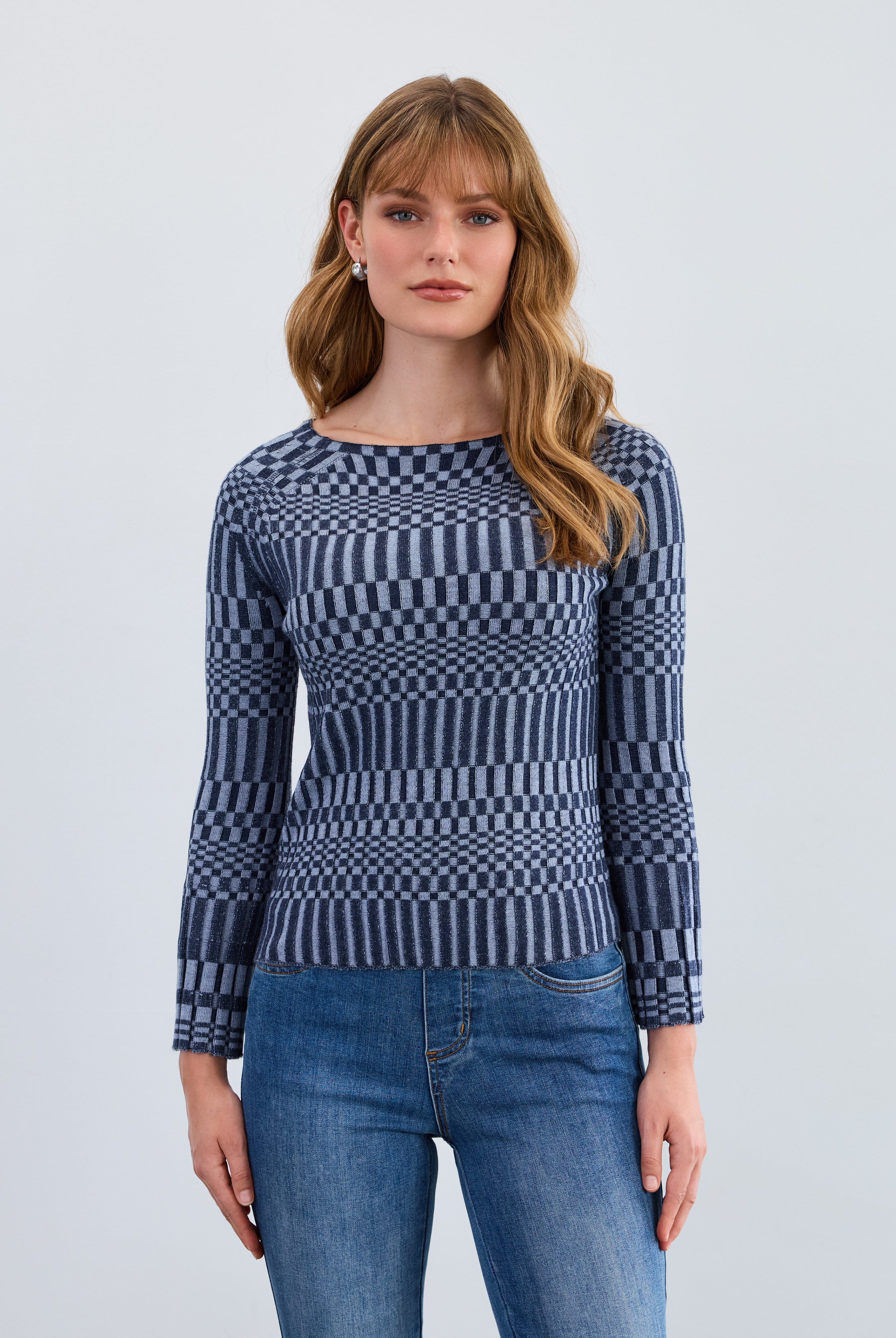 Long sleeve rib sweater