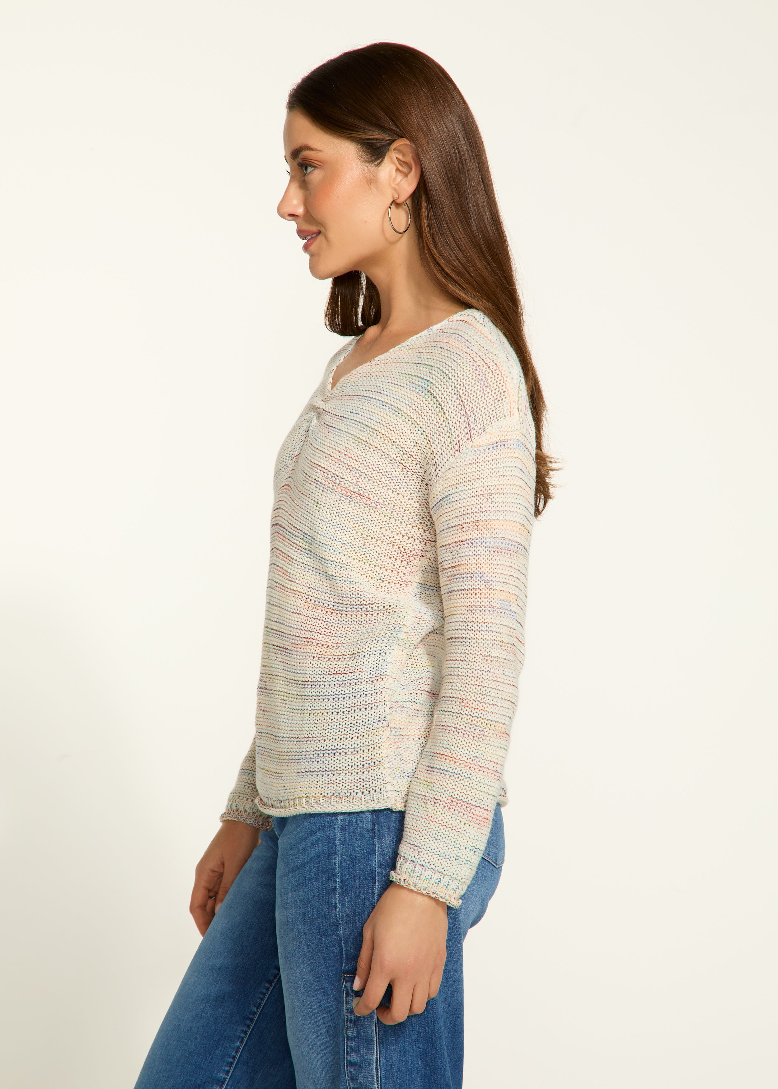 Long sleeve v-neck sweater