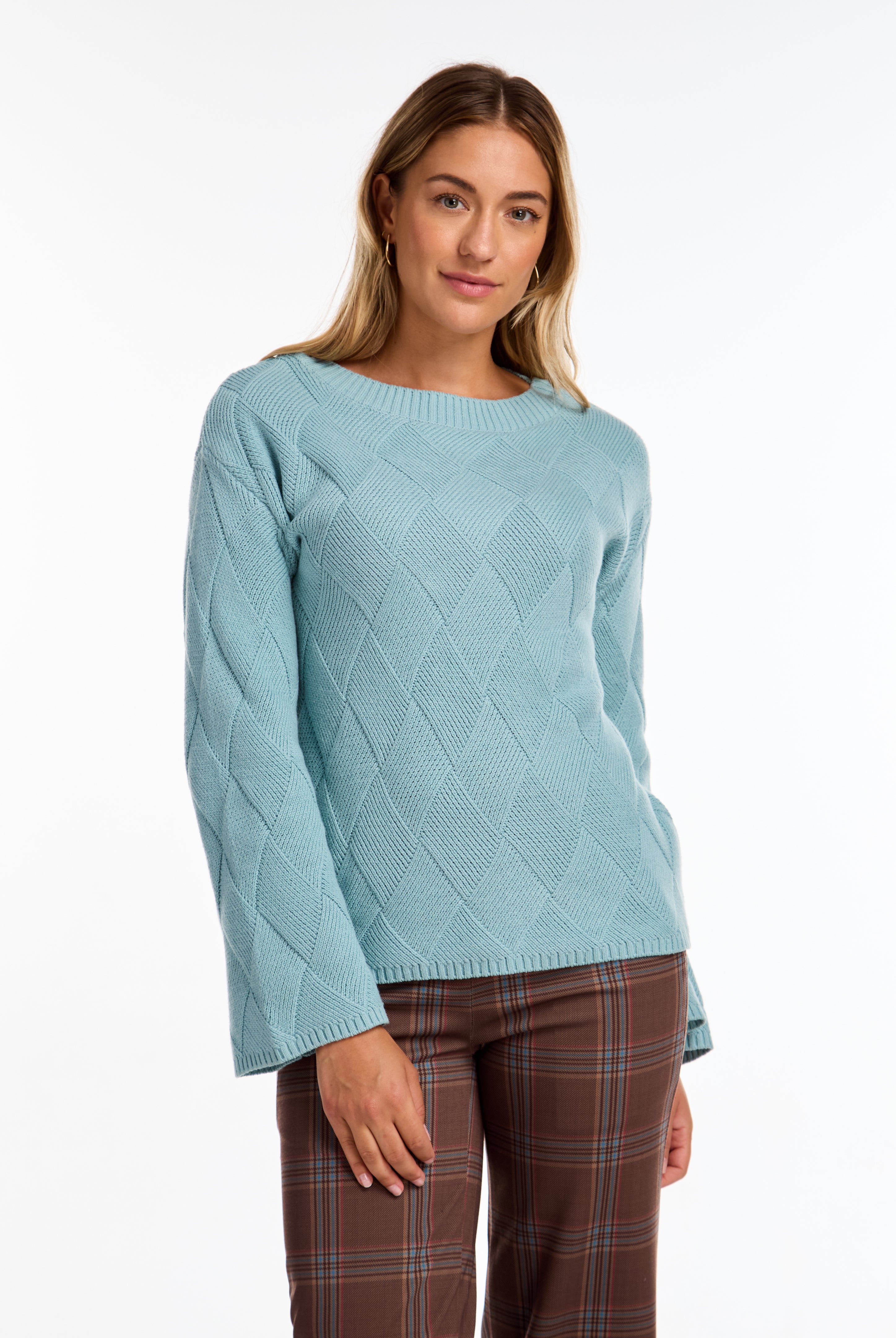 LONG SLEEVE BOAT NECK SWEATER