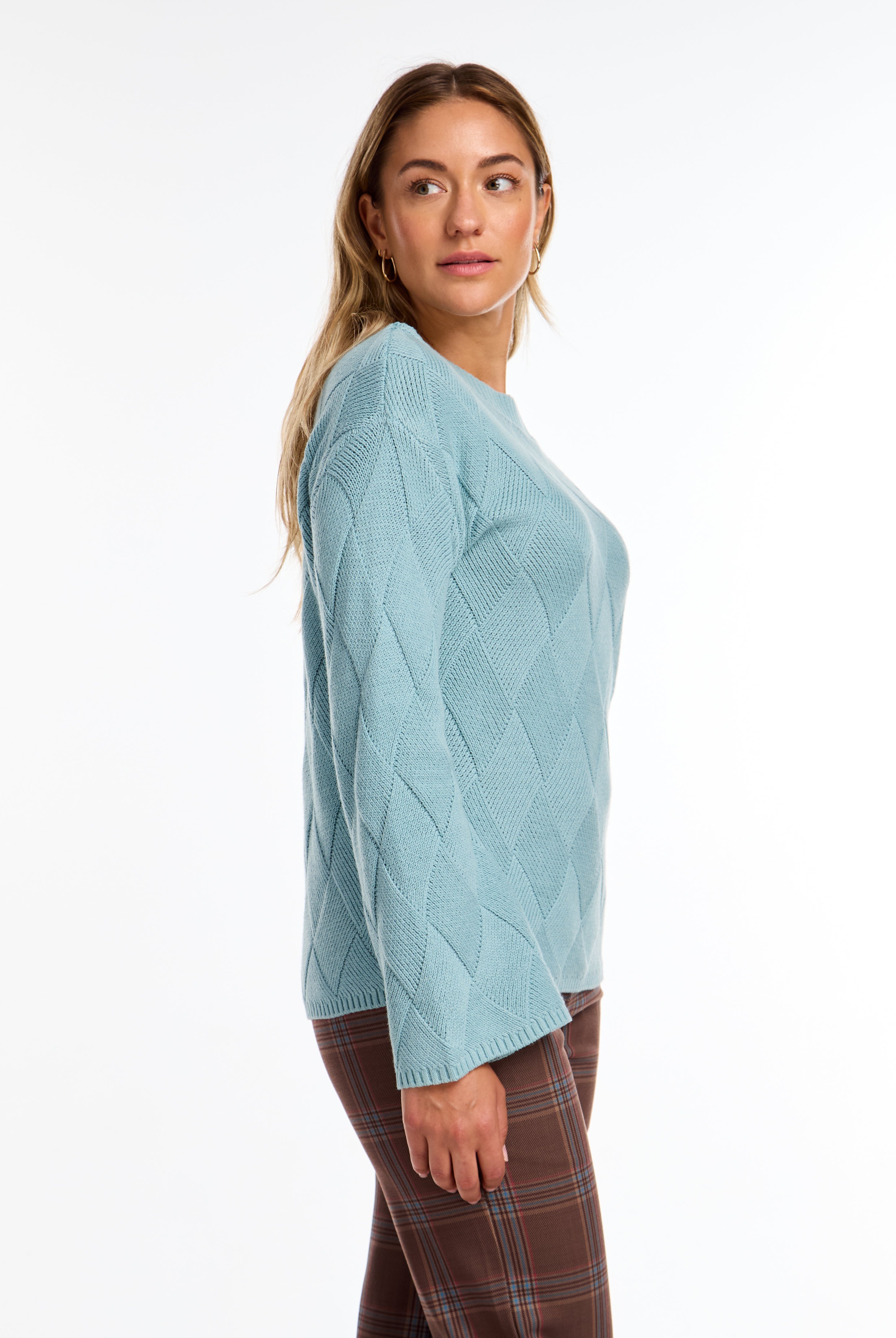 LONG SLEEVE BOAT NECK SWEATER