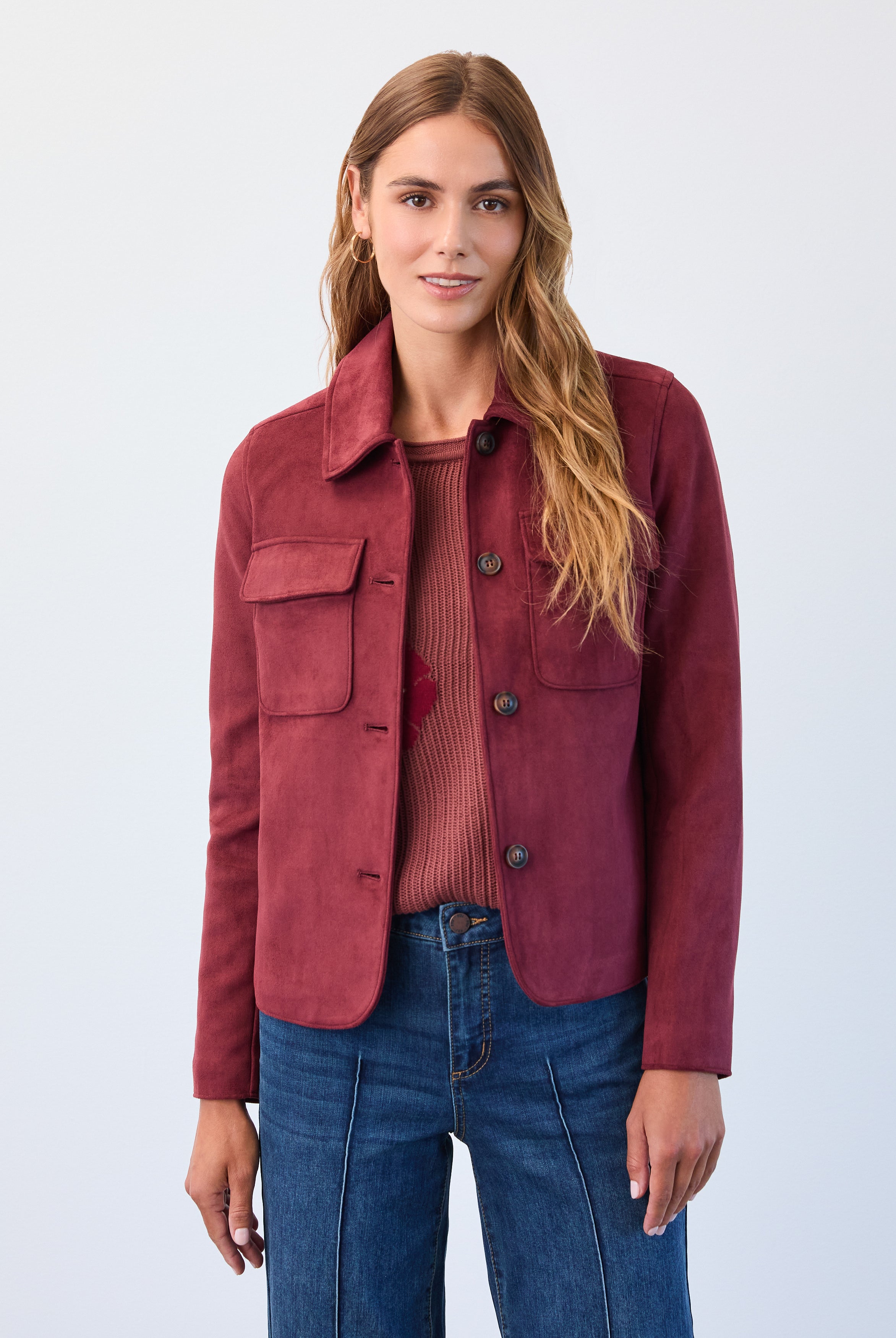 faux suede jacket