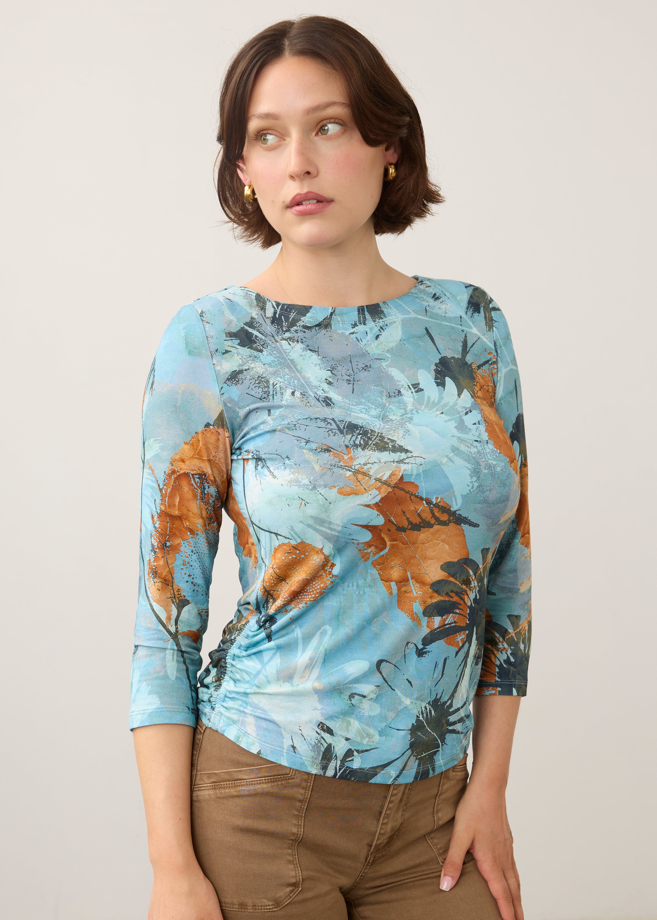 Rebe 3/4 Sleeve Embellished Top, Rebecca Floral image 5 by French Dressing Jeans (FDJ)
