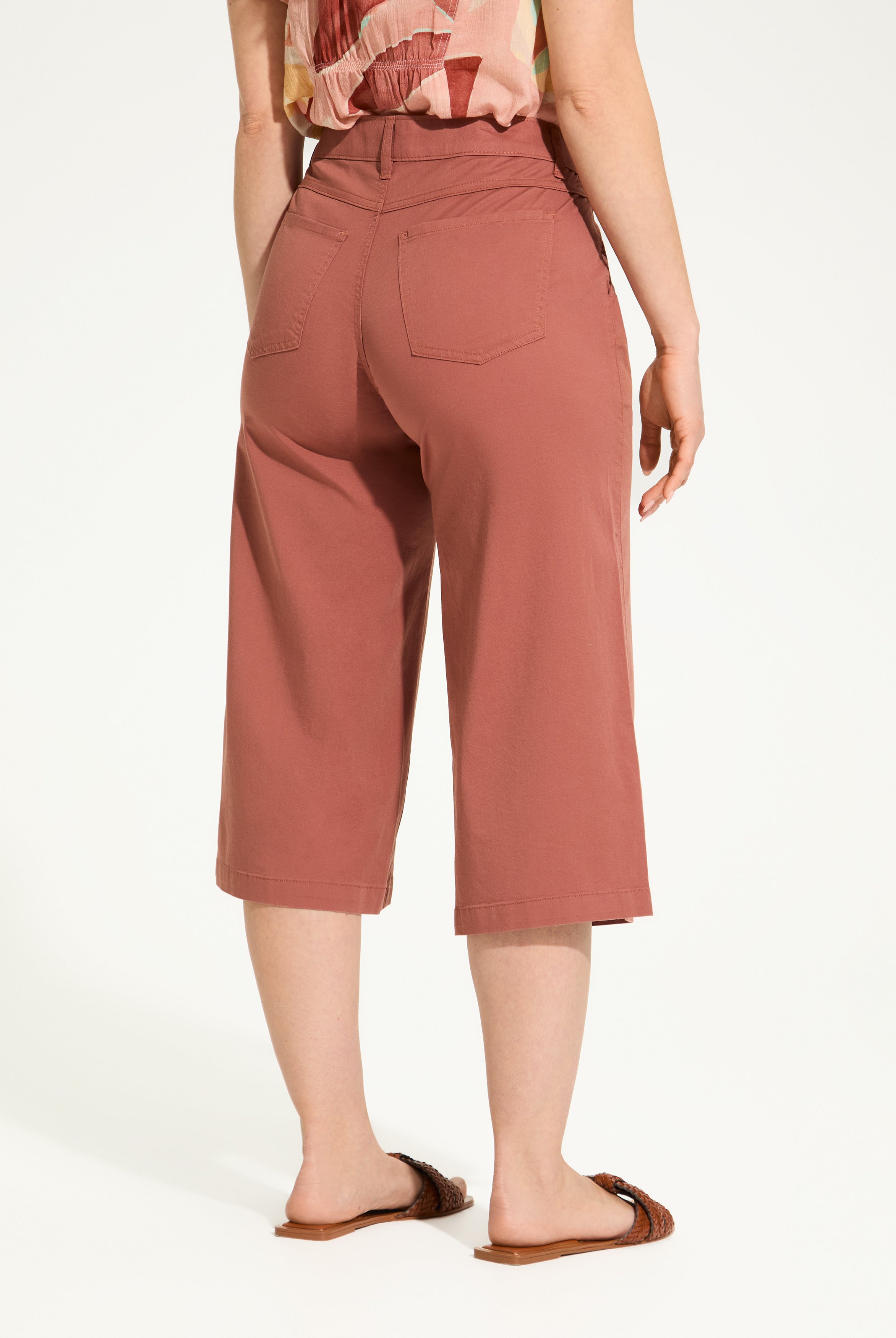 Olivia Pleated wide Capri
