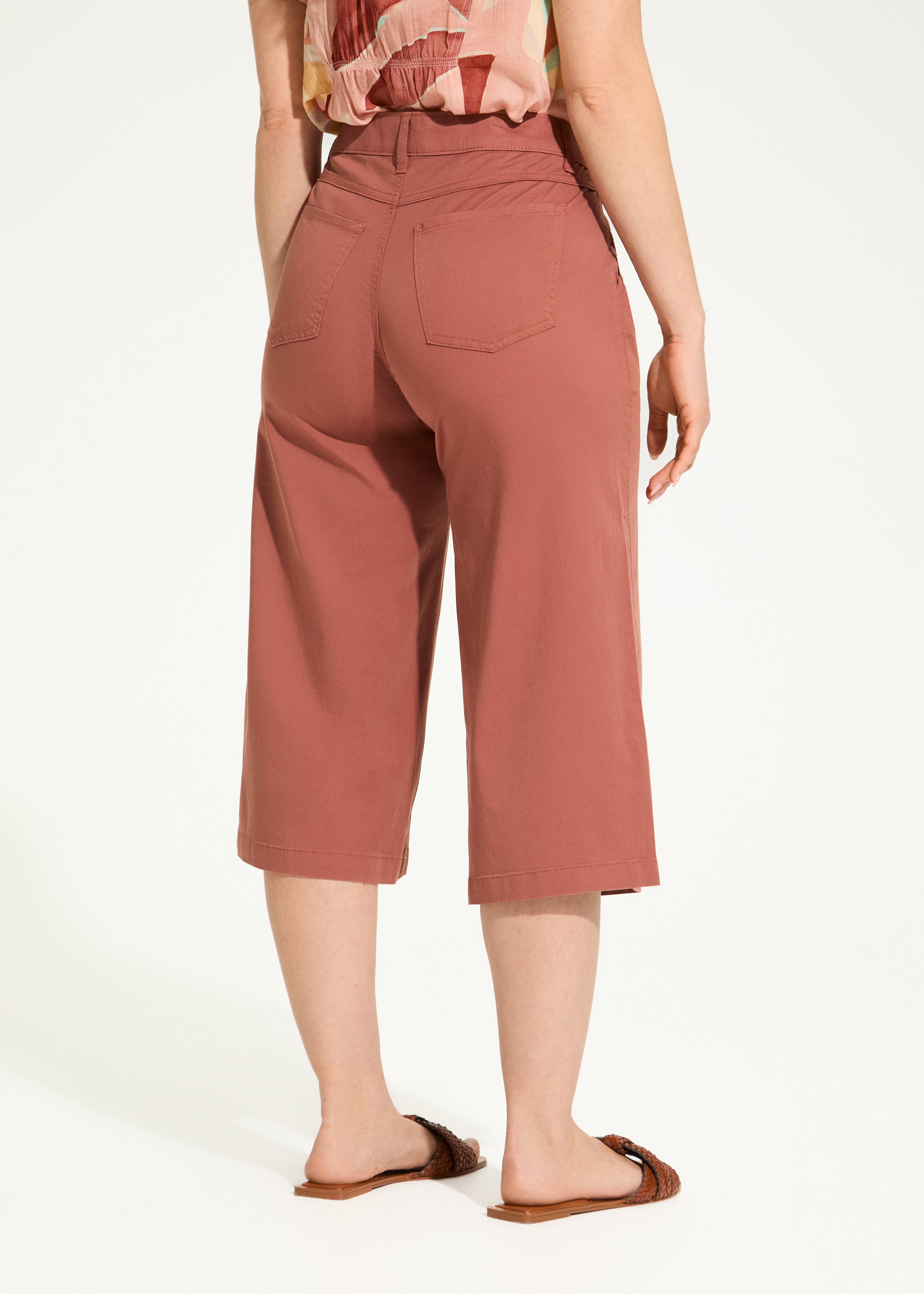 Olivia Pleated wide Capri