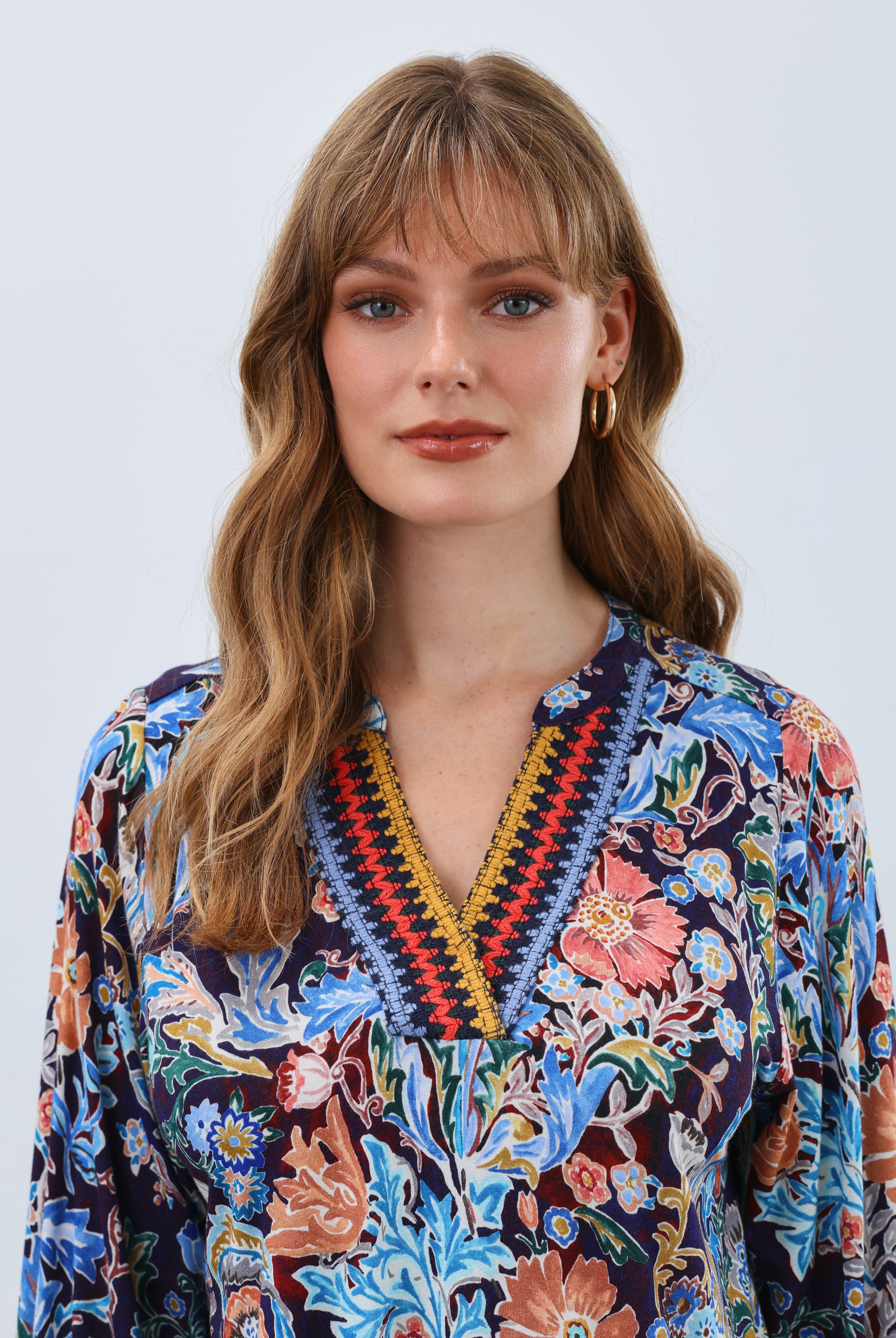 embellished neck top