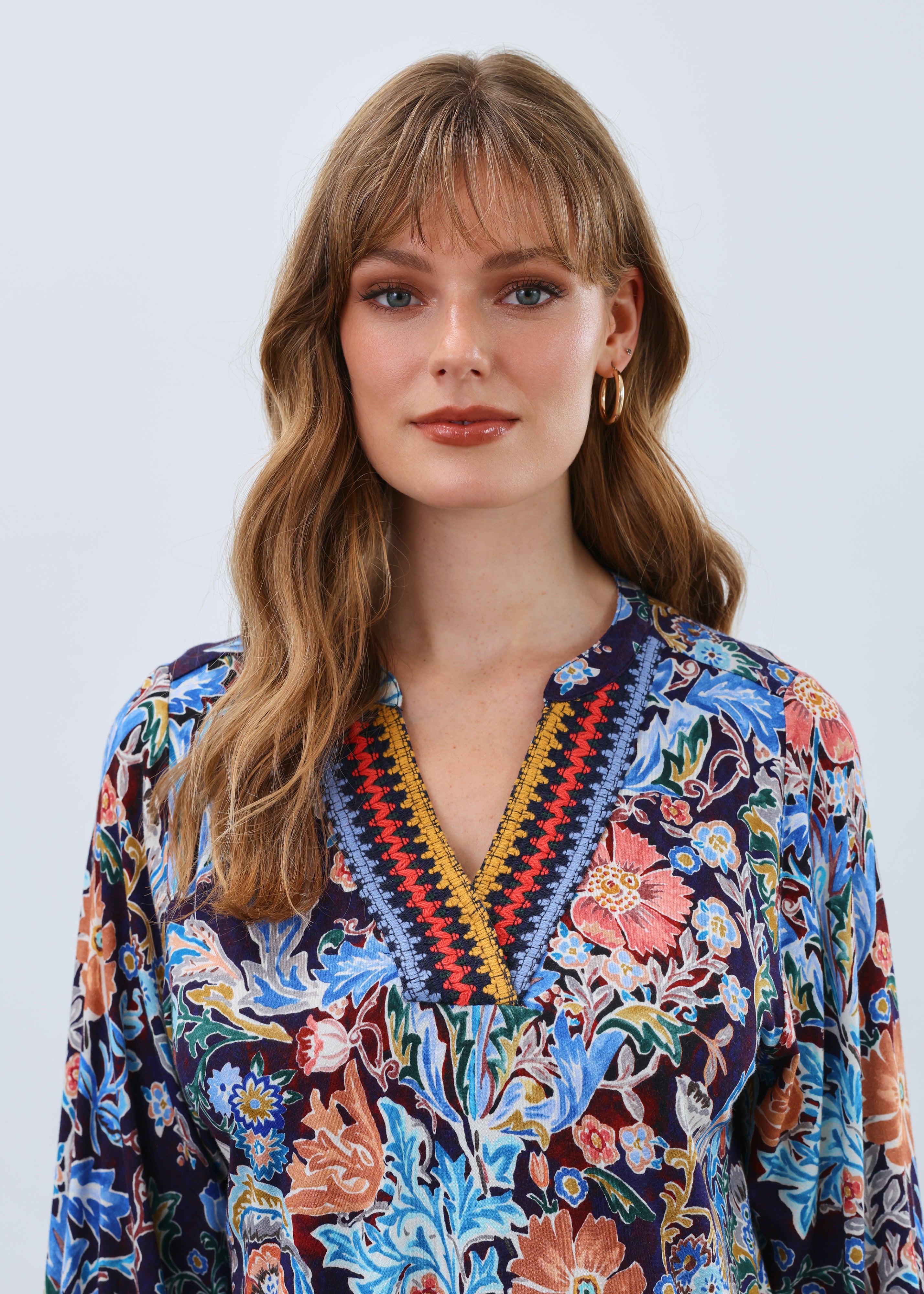 embellished neck top