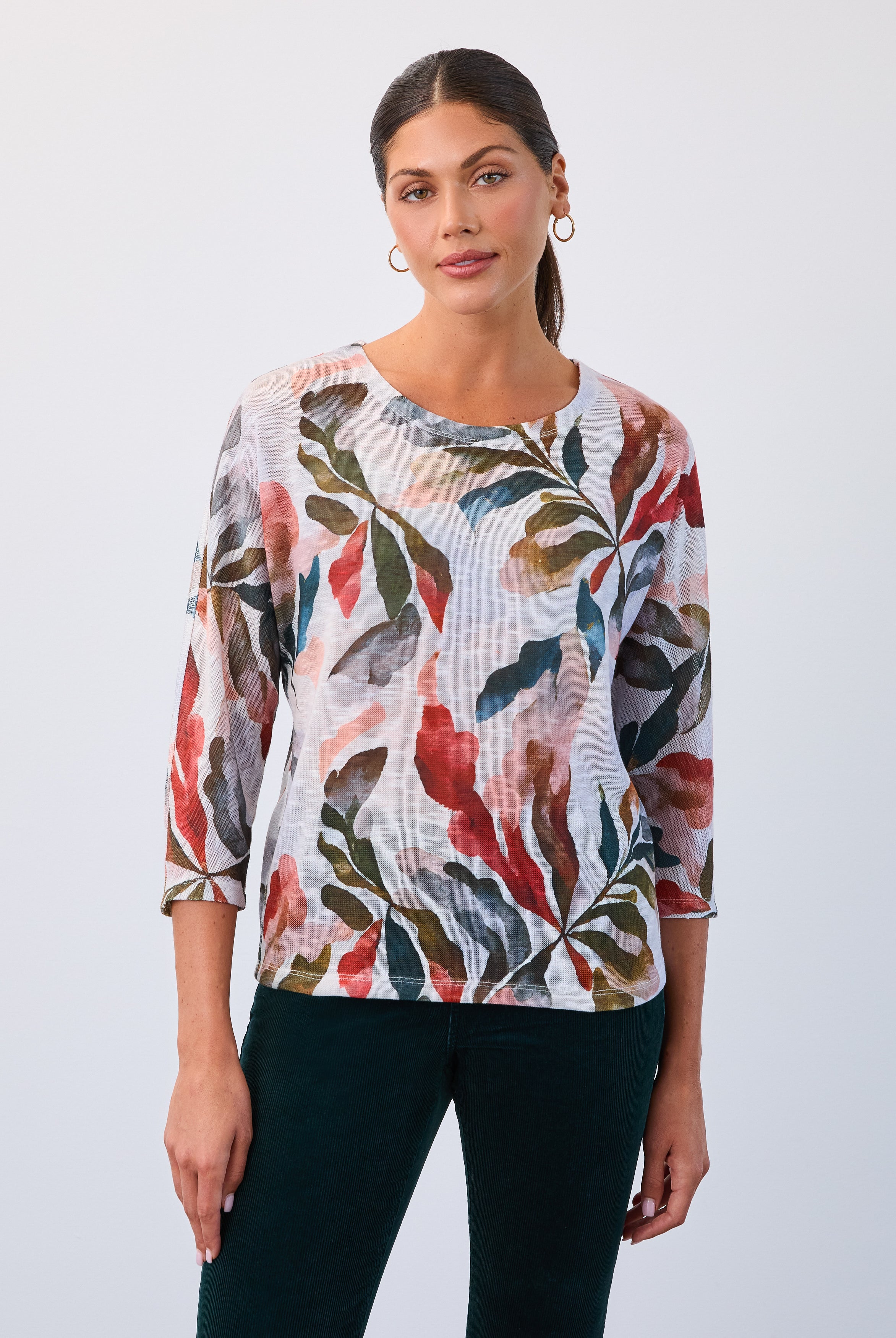 Loose fit dolman sleeve top