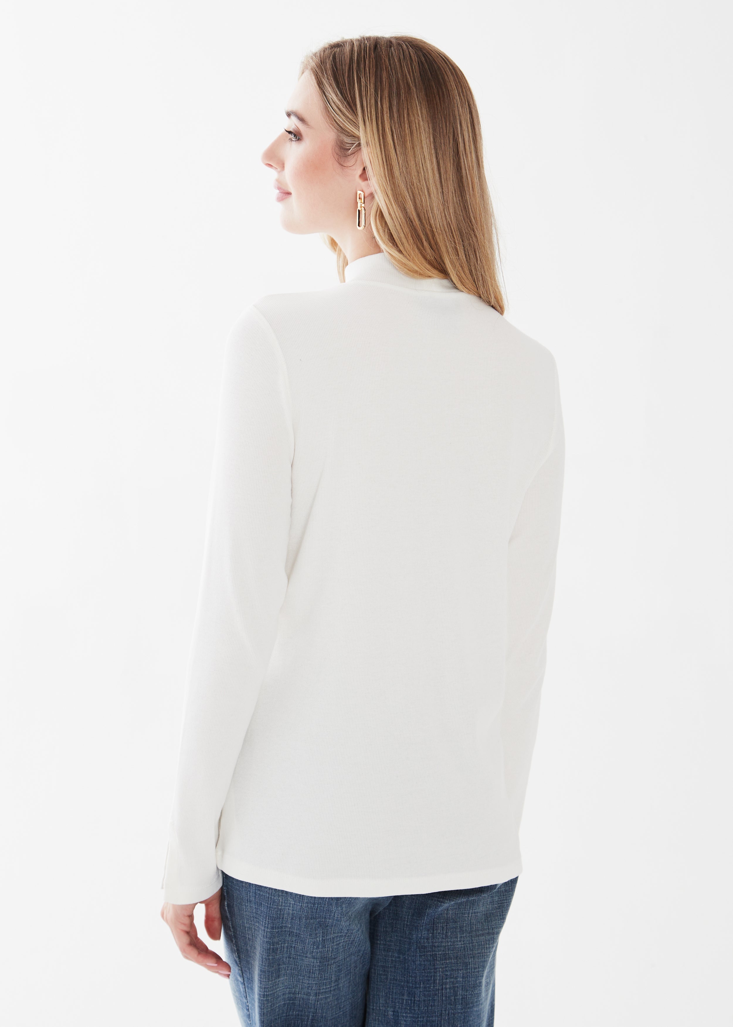 LONG SLEEVE MOCK NECK TOP
