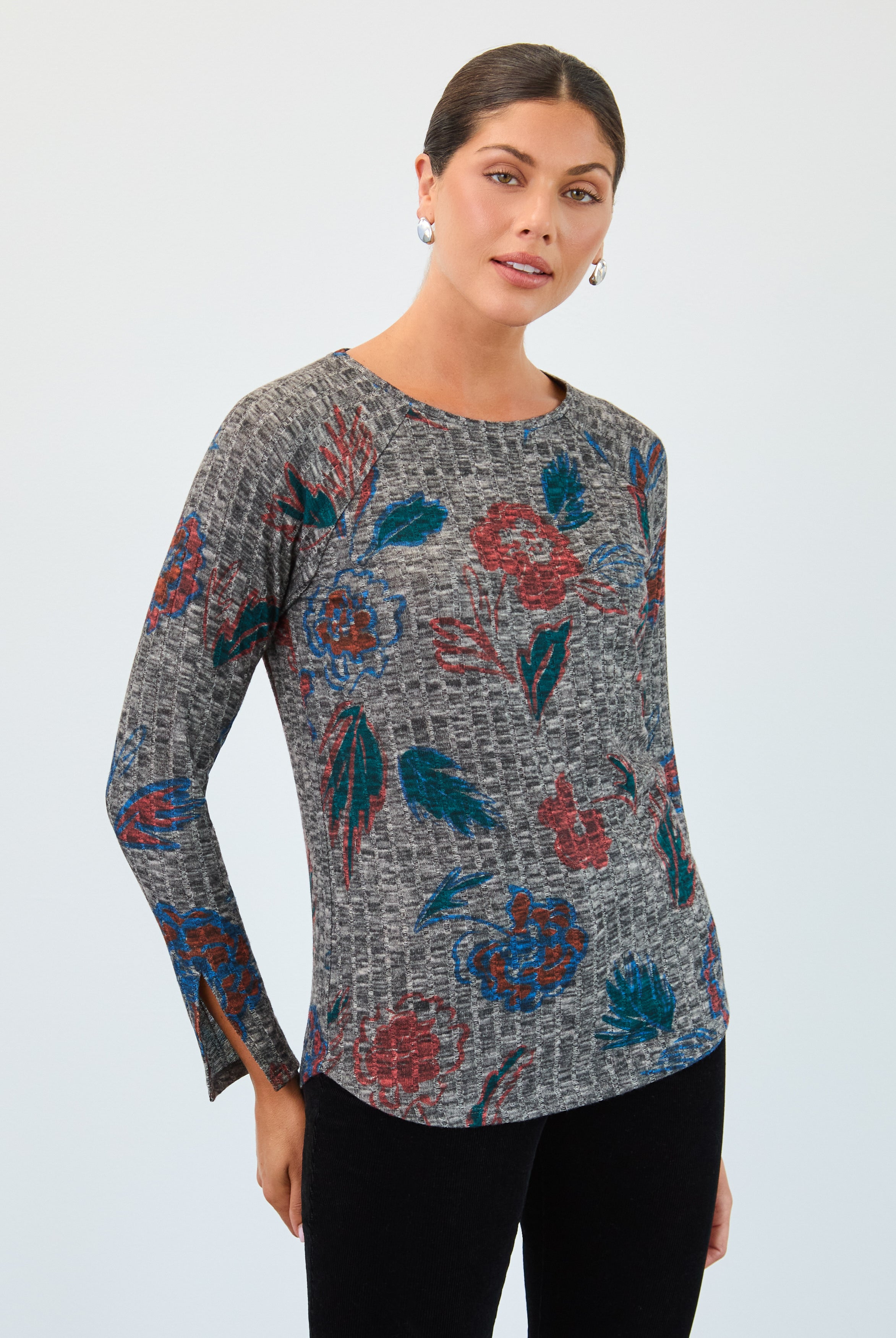 Long sleeve rib top