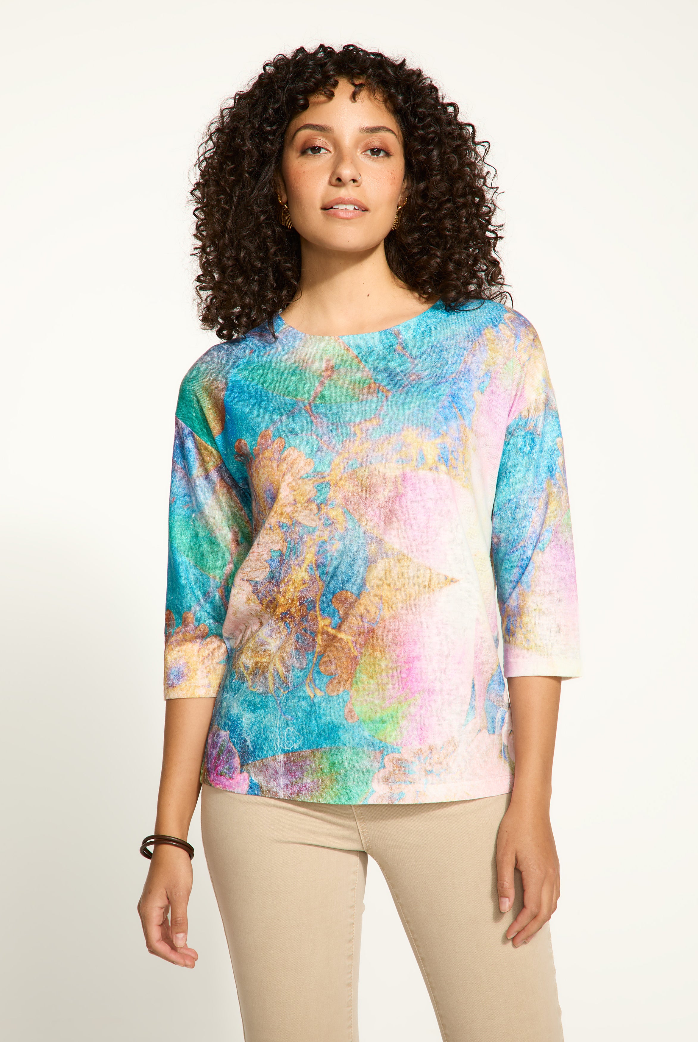 Drop shoulder boat neck top