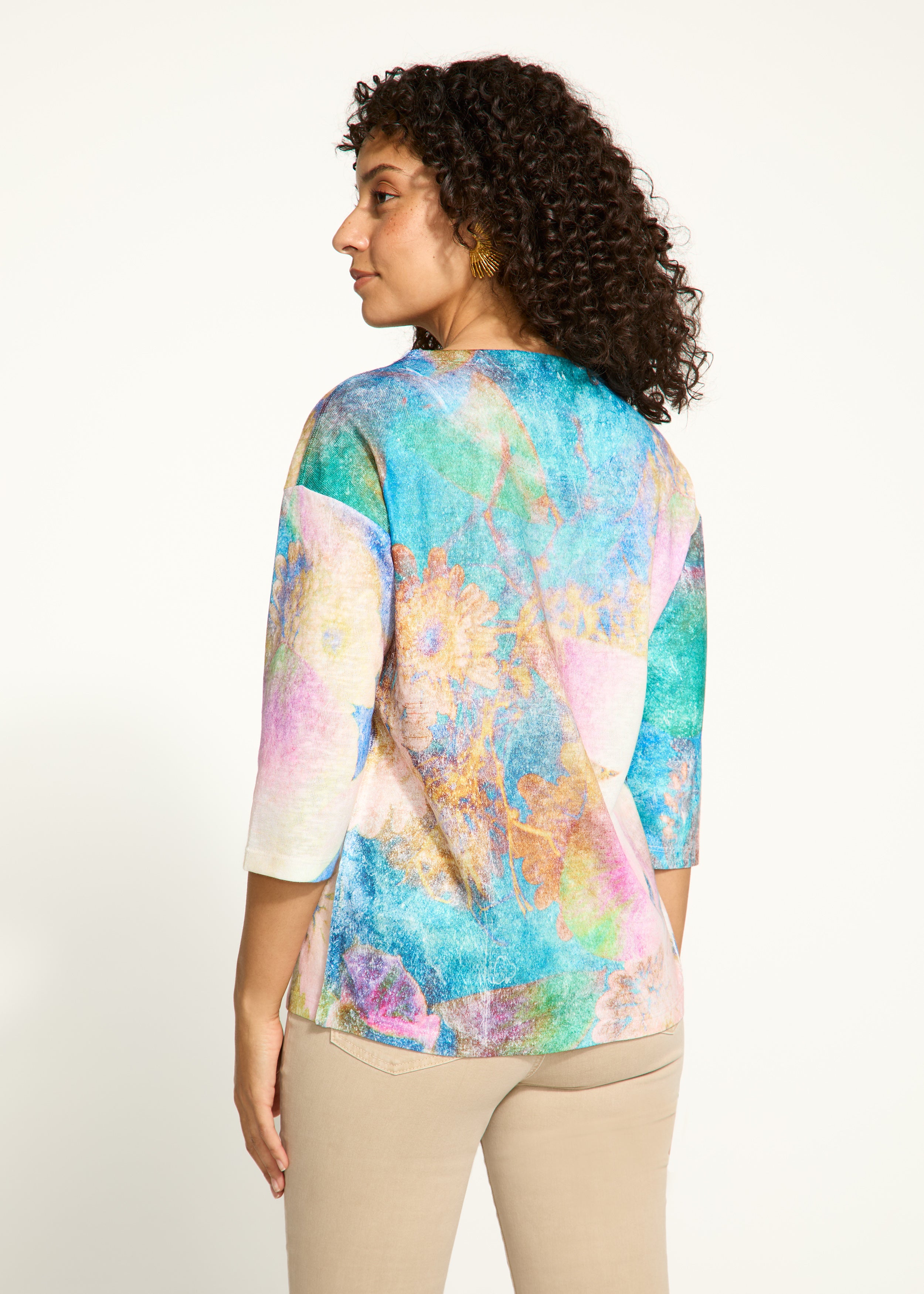 Drop shoulder boat neck top