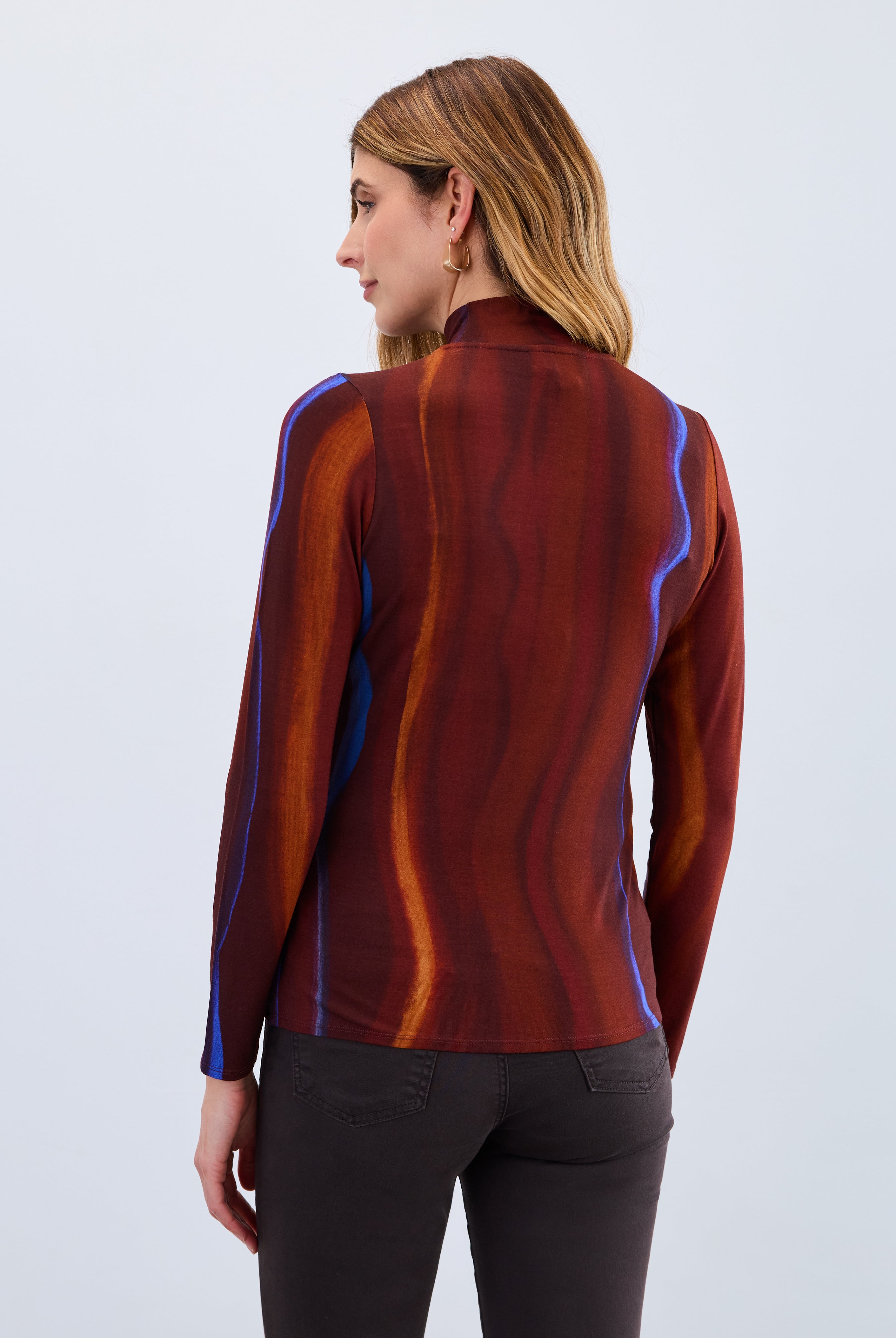 long sleeve mock neck top