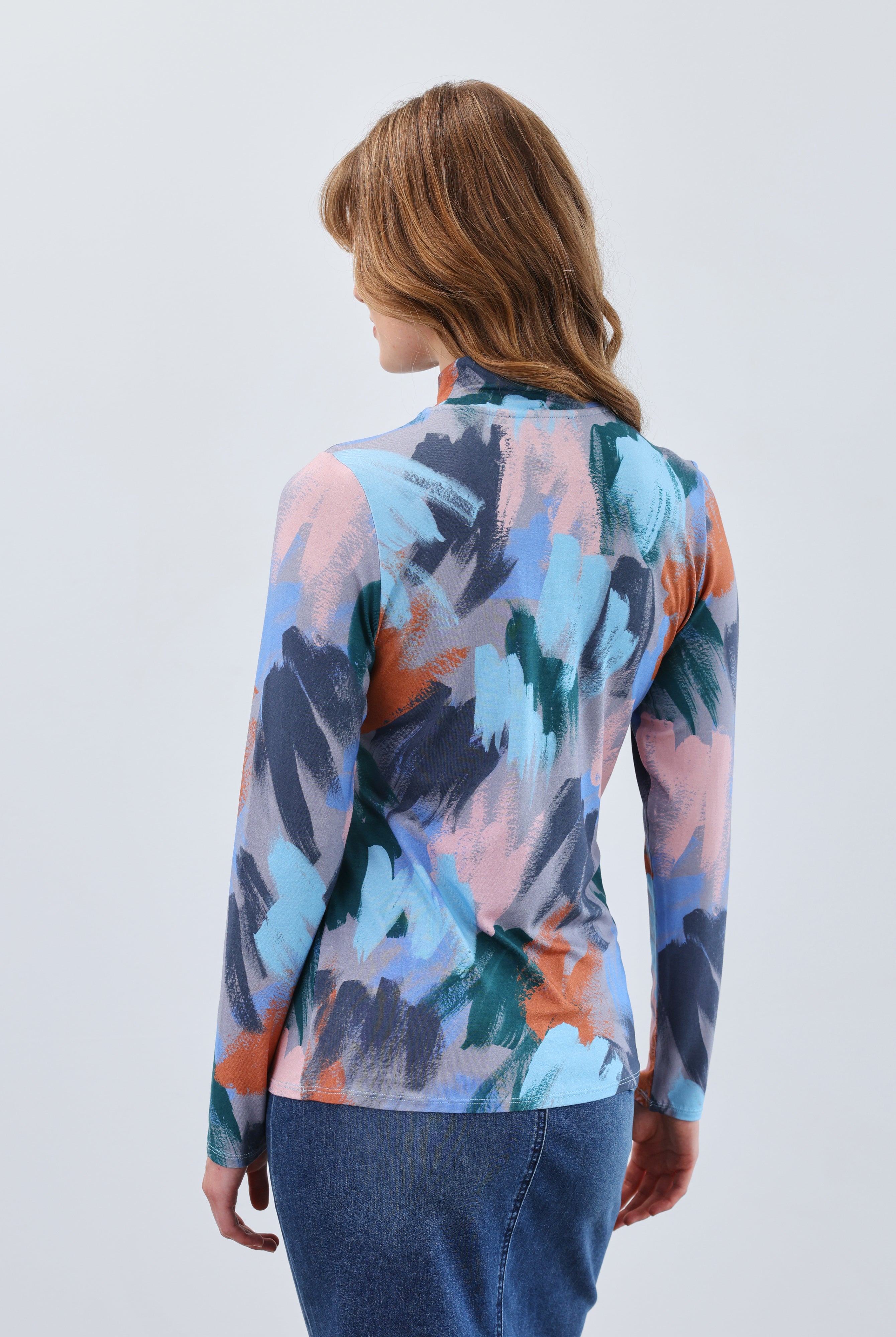 long sleeve mock neck top