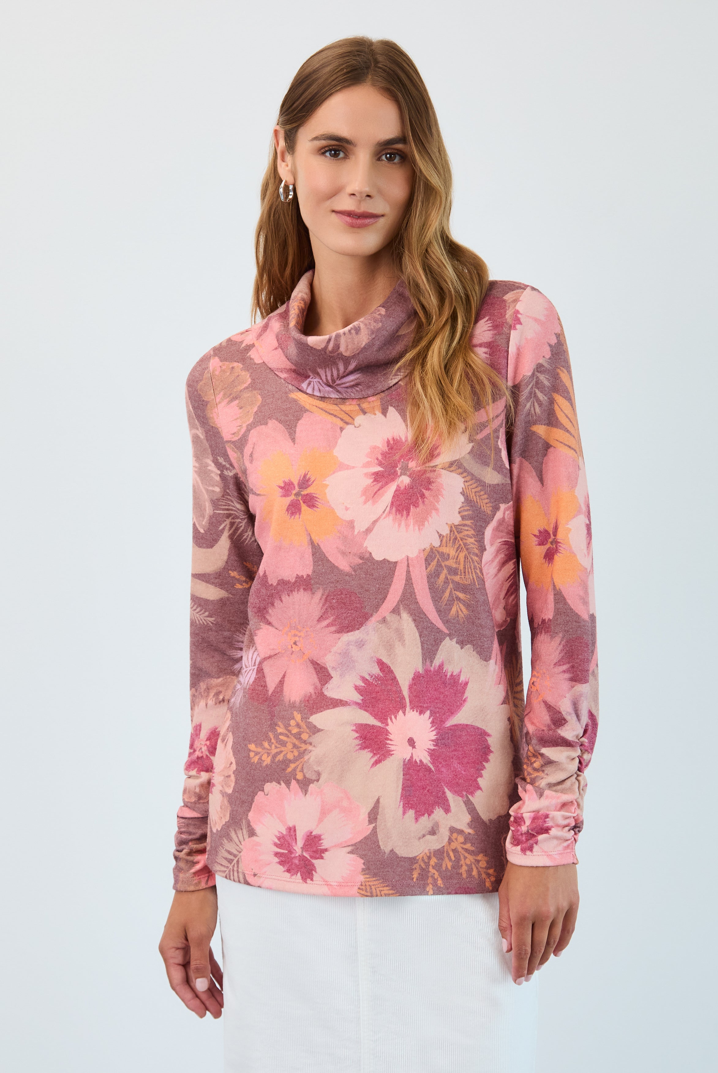 Long sleeve cowl neck top