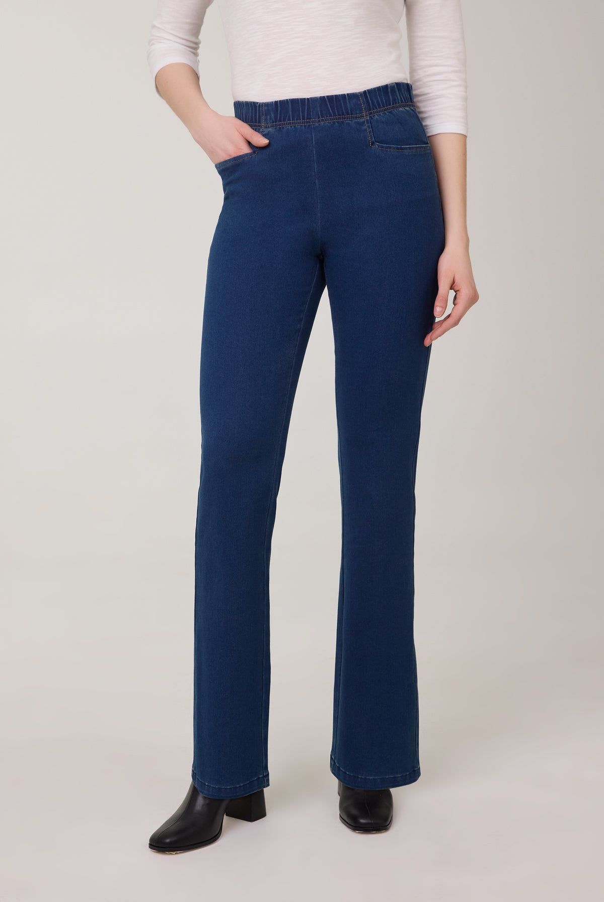 Indigo Pull-On Bootcut Denim, Indigo image 1 by French Dressing Jeans (FDJ)