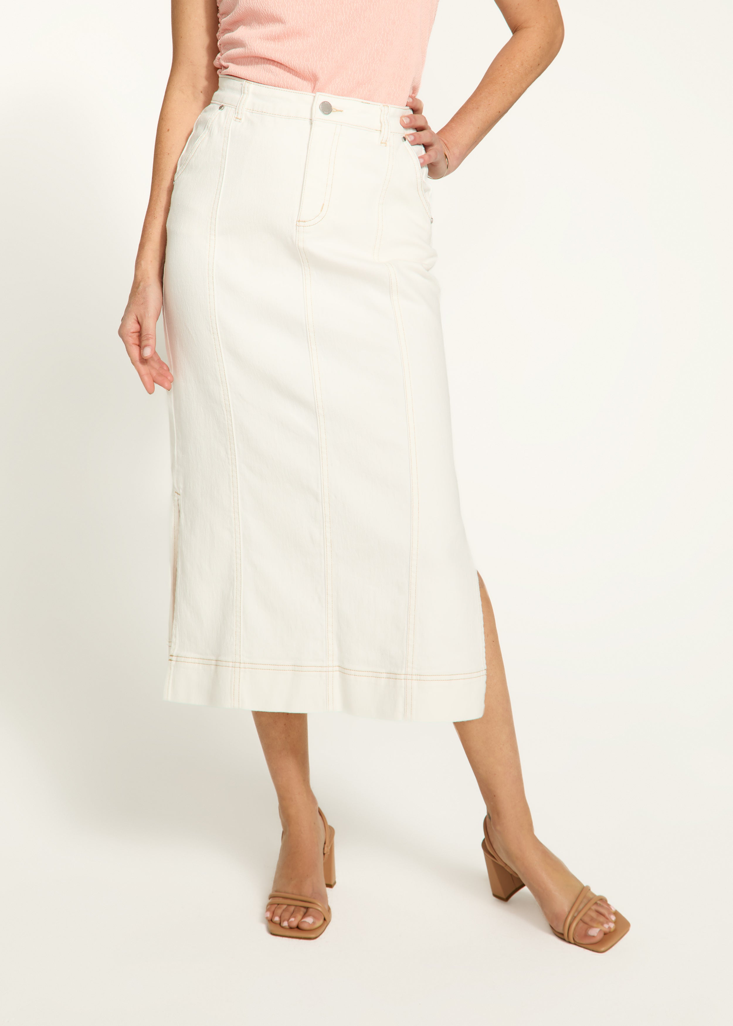 Column Midi Skirt