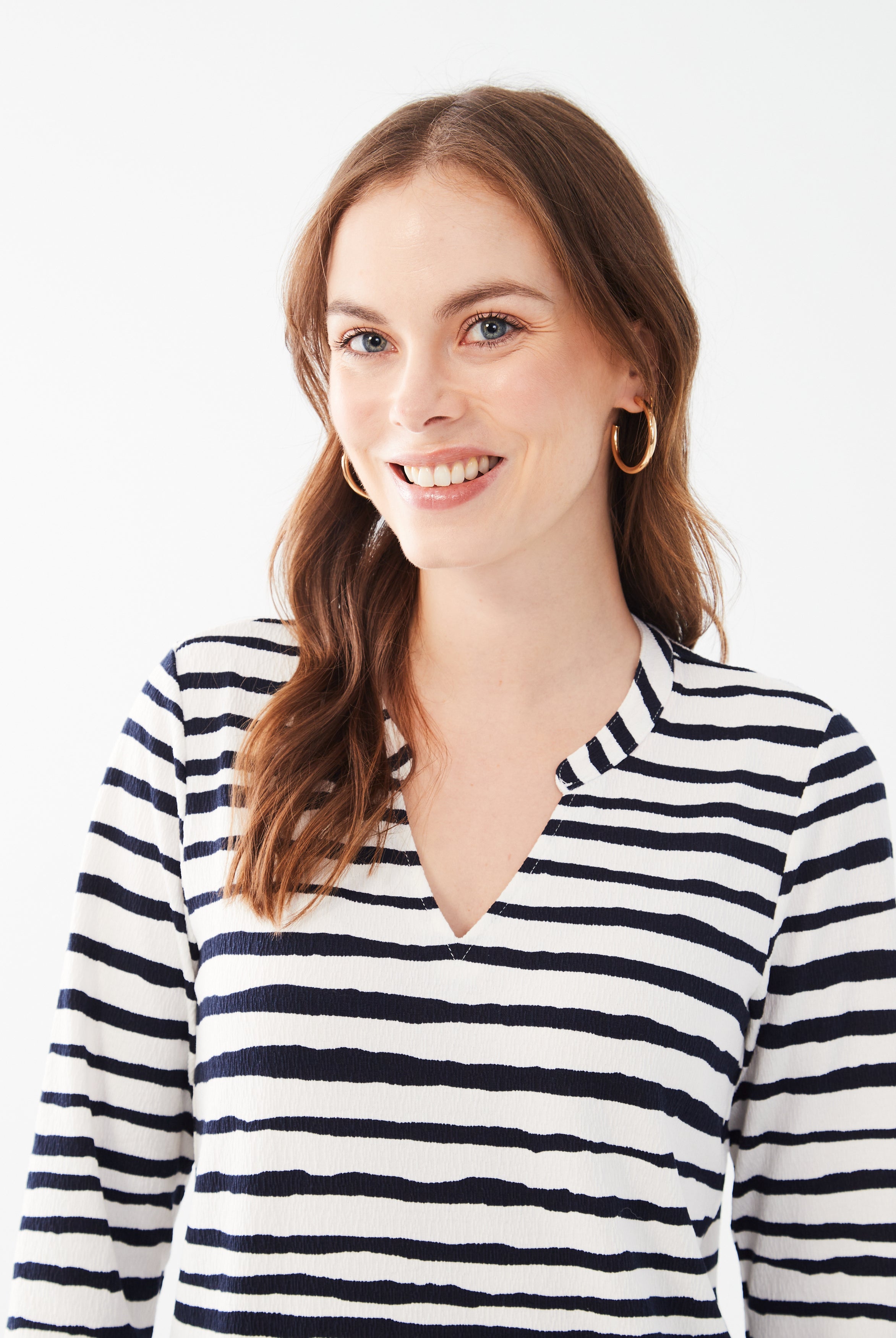 3-4 SLEEVE V NECK DRESS