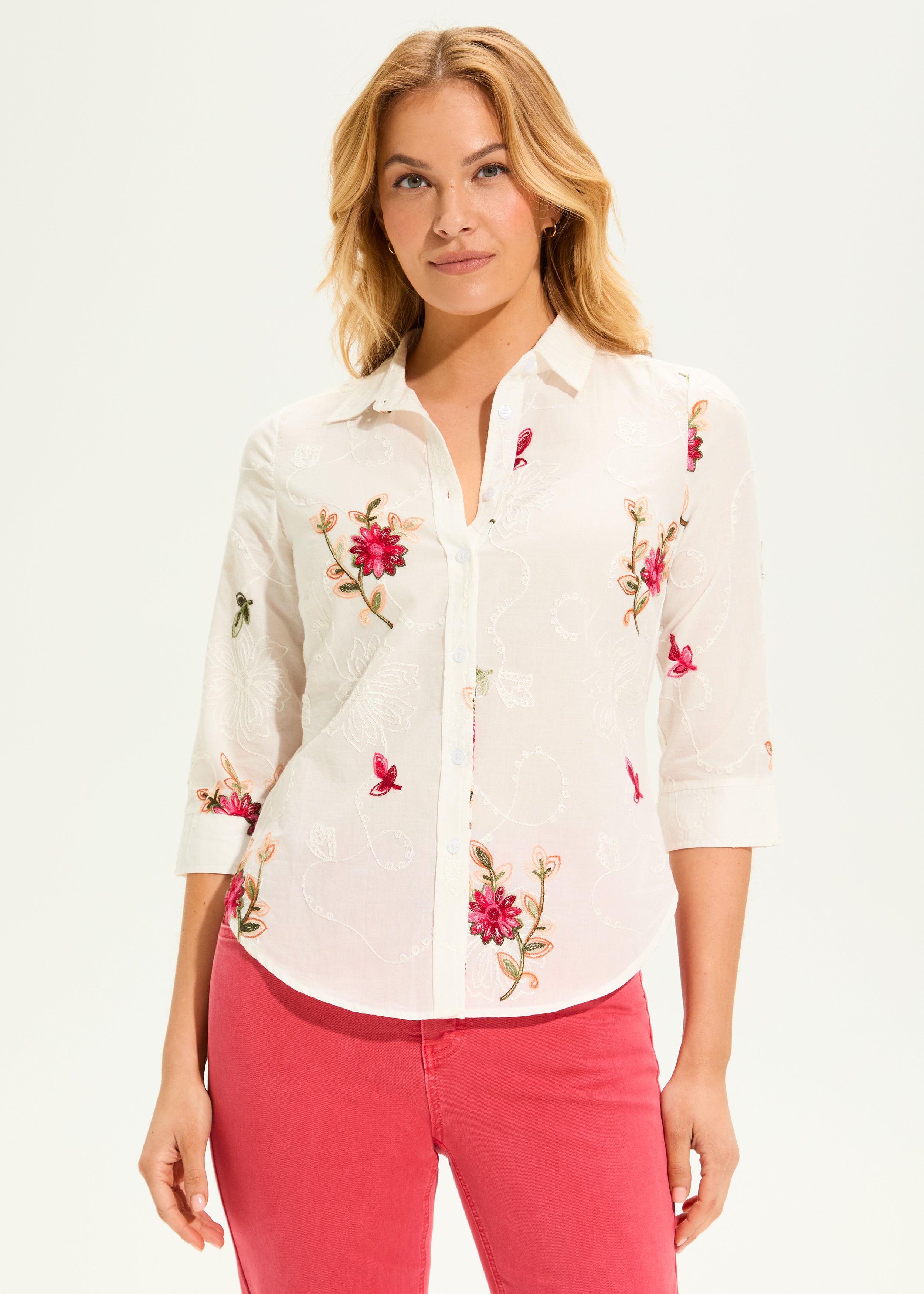 Classic Embroidered Voile Shirt