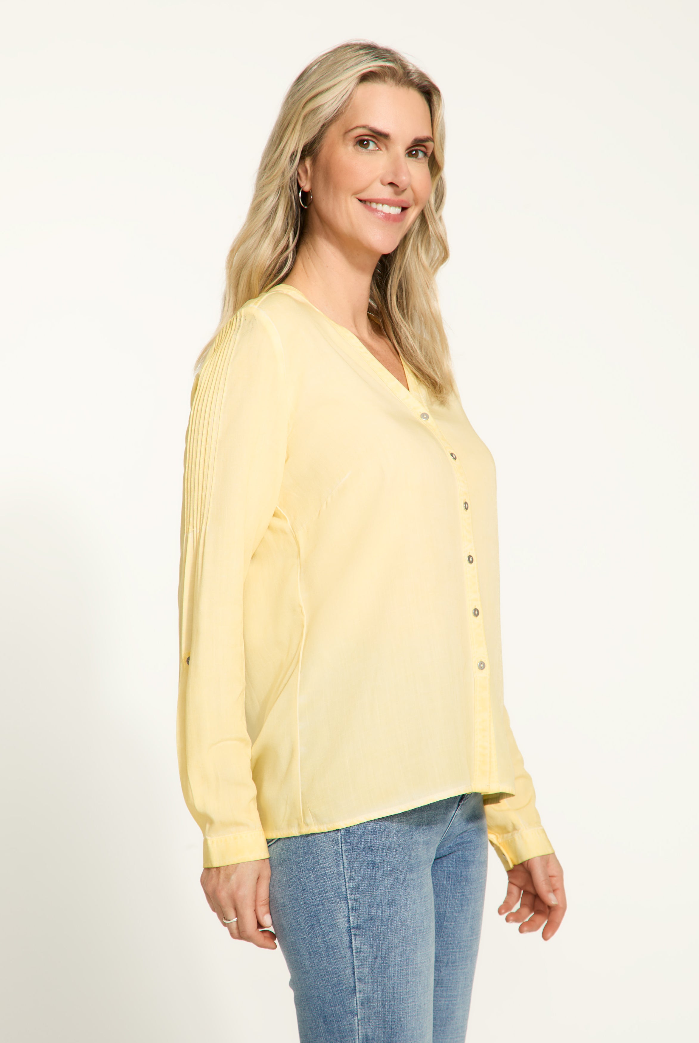 Long sleeve roll tab shirt