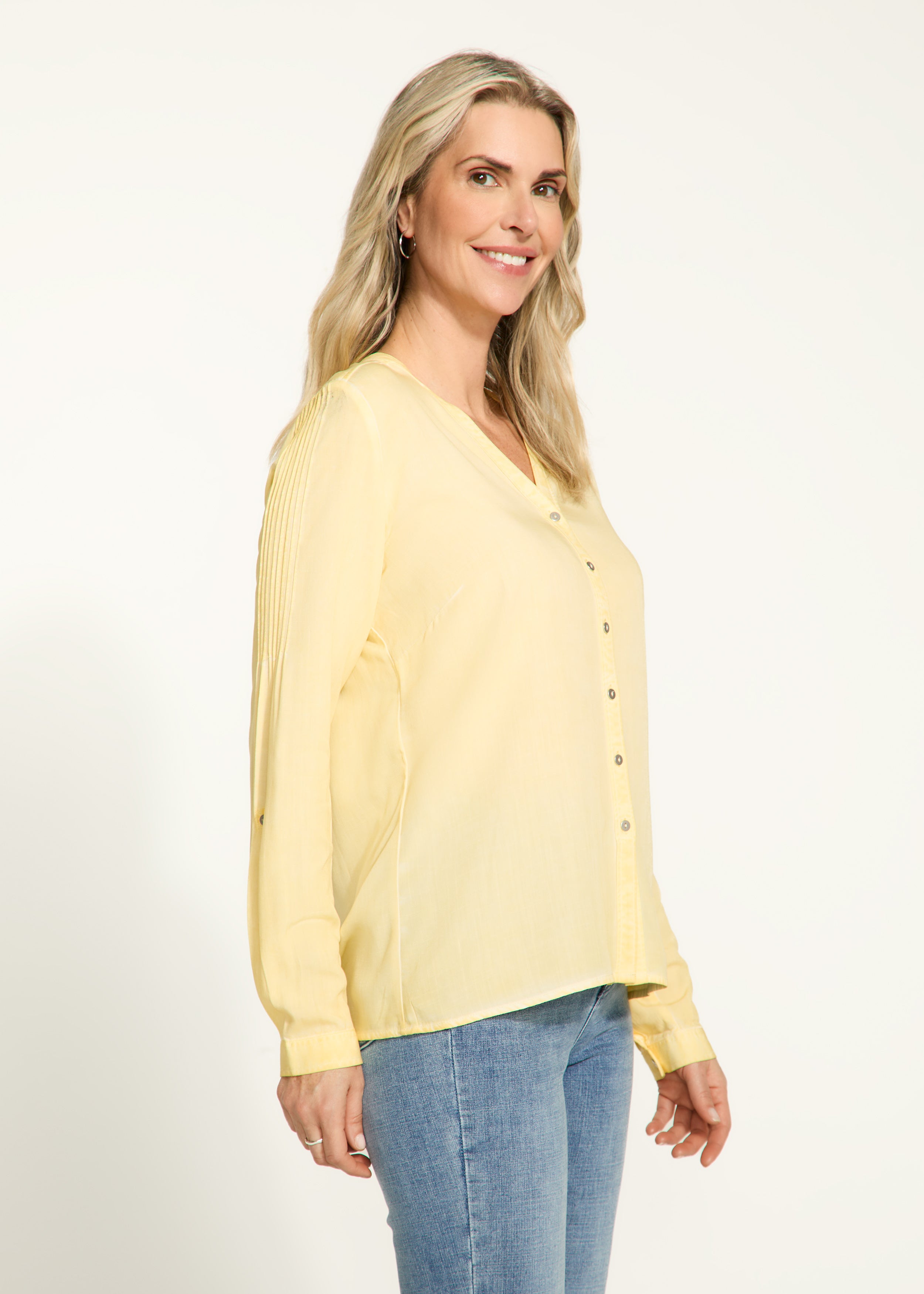 Long sleeve roll tab shirt