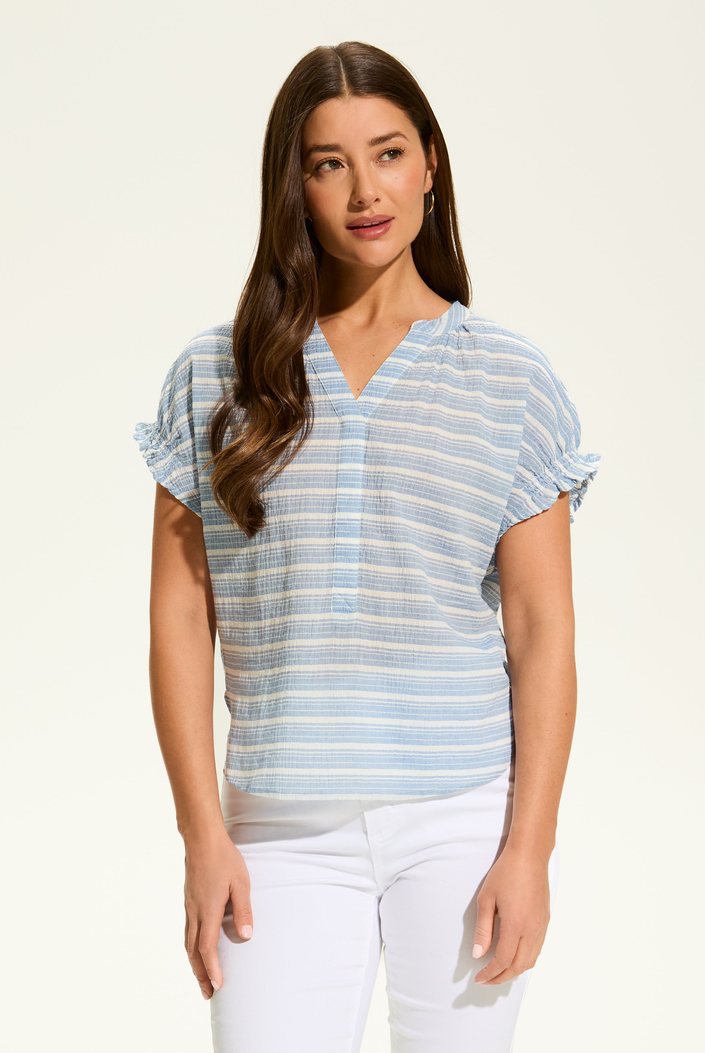 Crinkle Striped Top