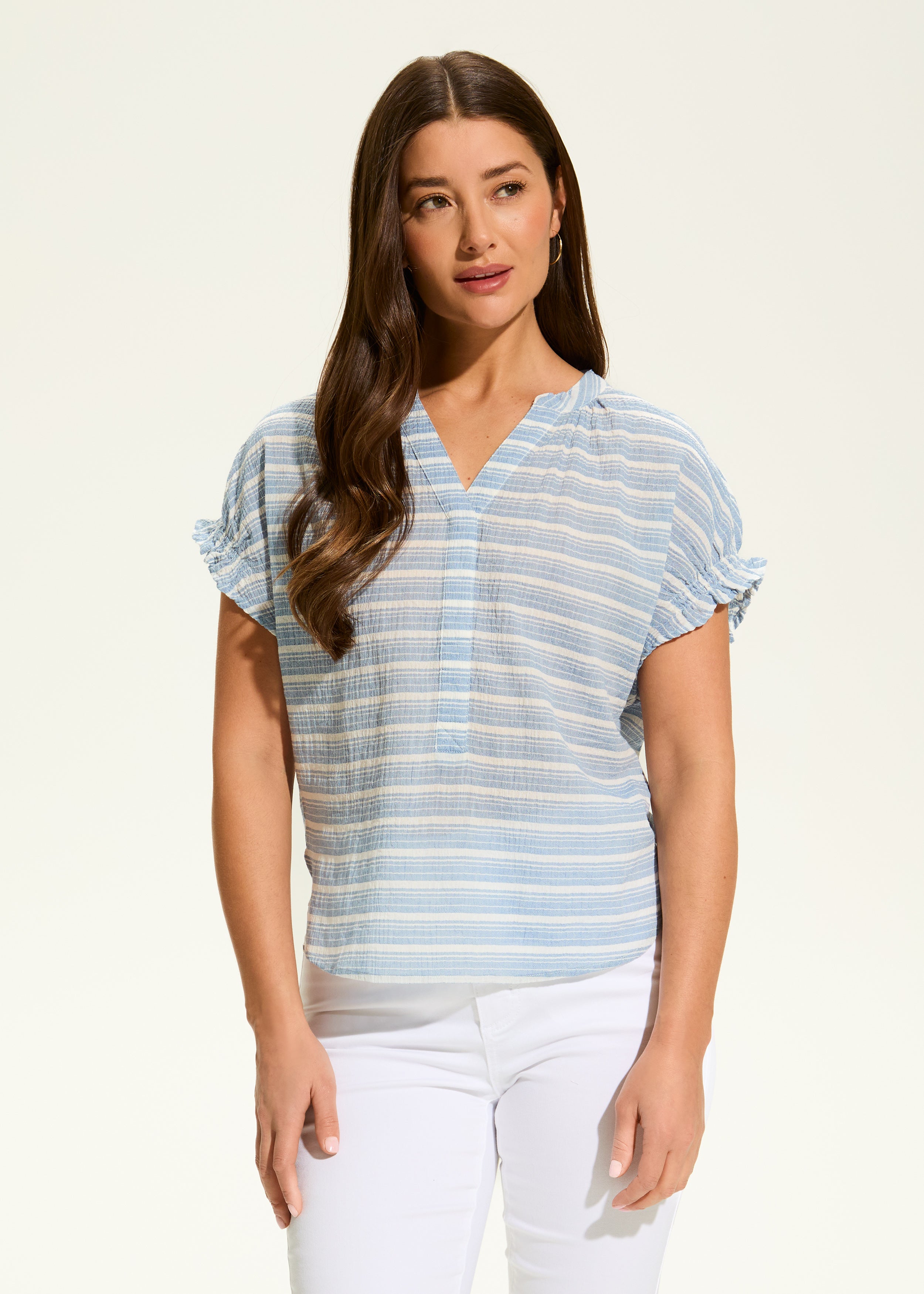 Crinkle Striped Top