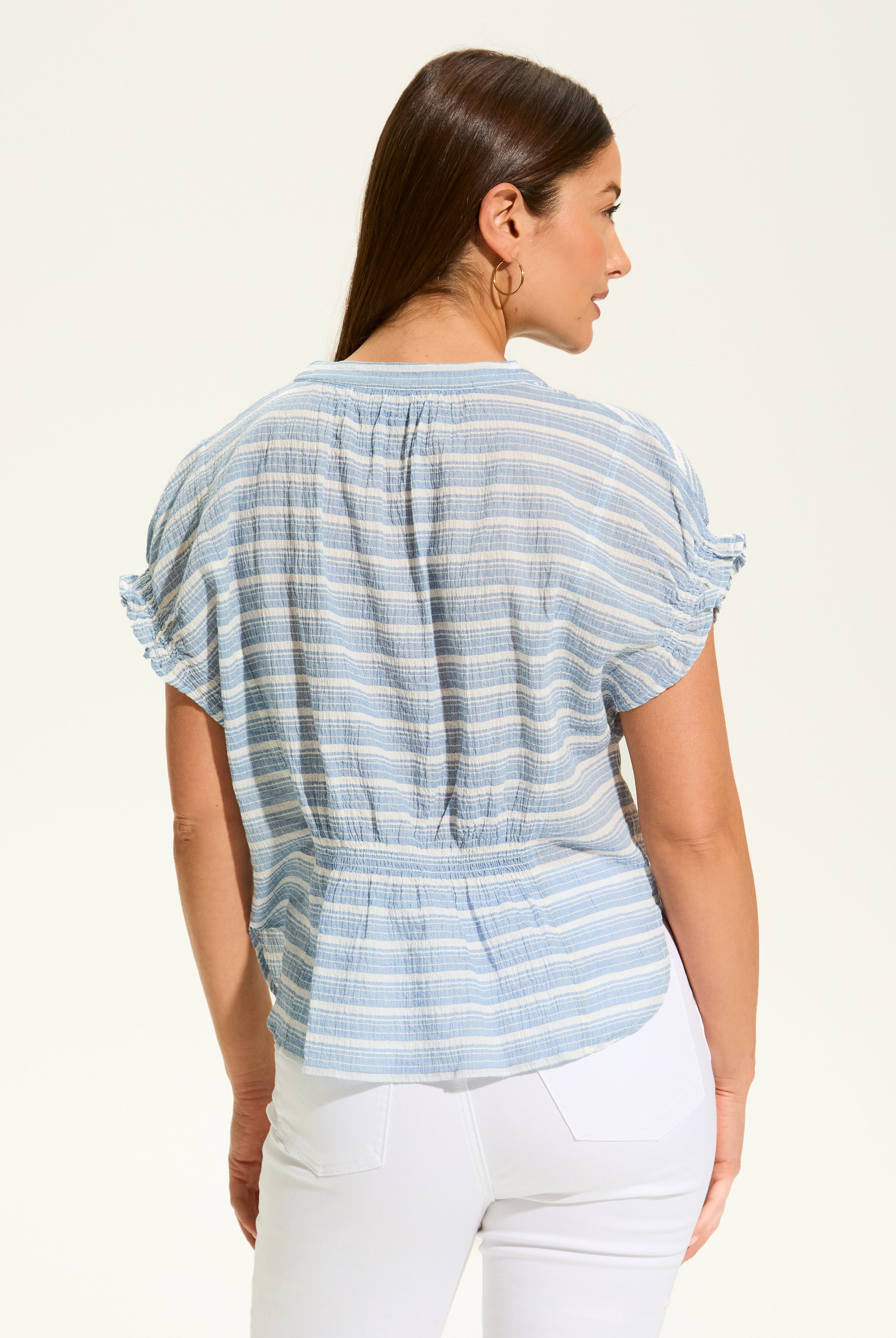 Crinkle Striped Top