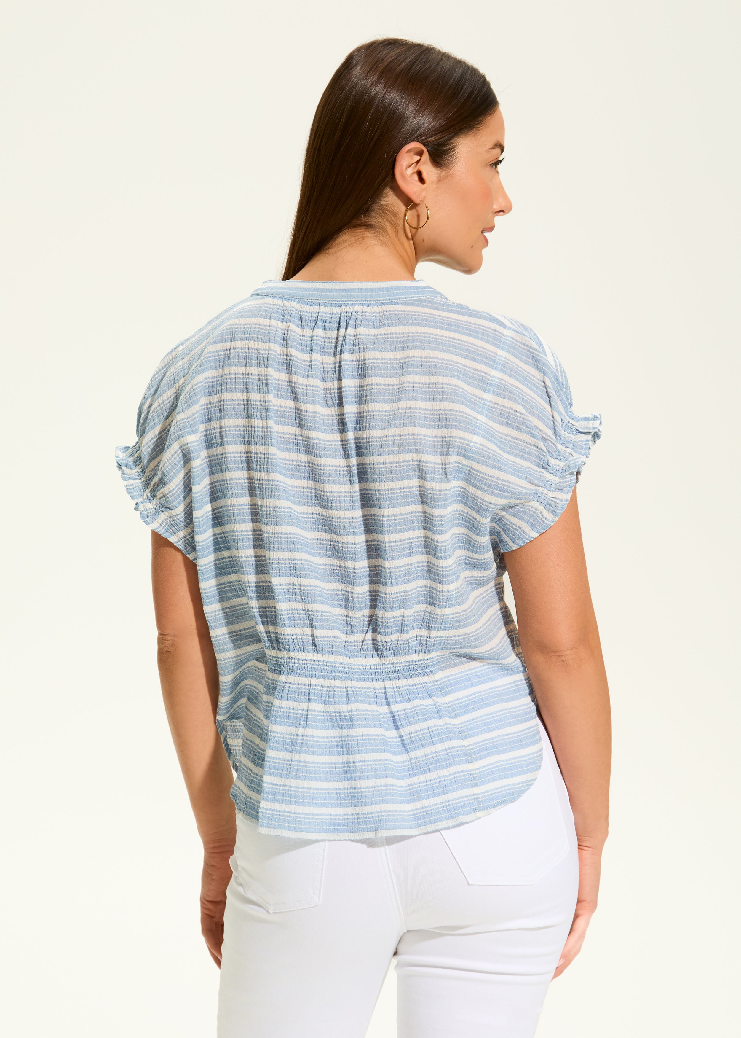 Crinkle Striped Top