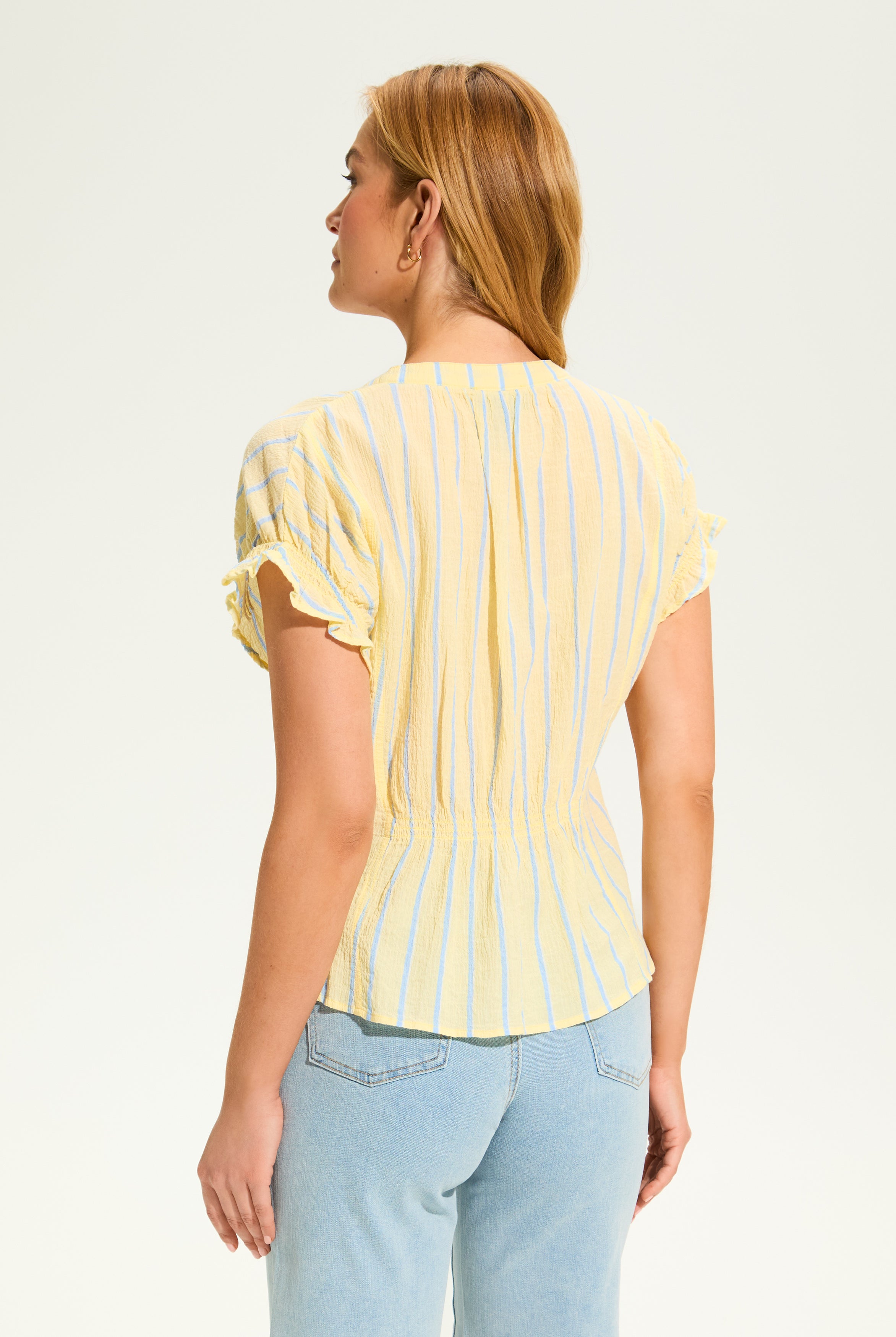 Crinkle Striped Top