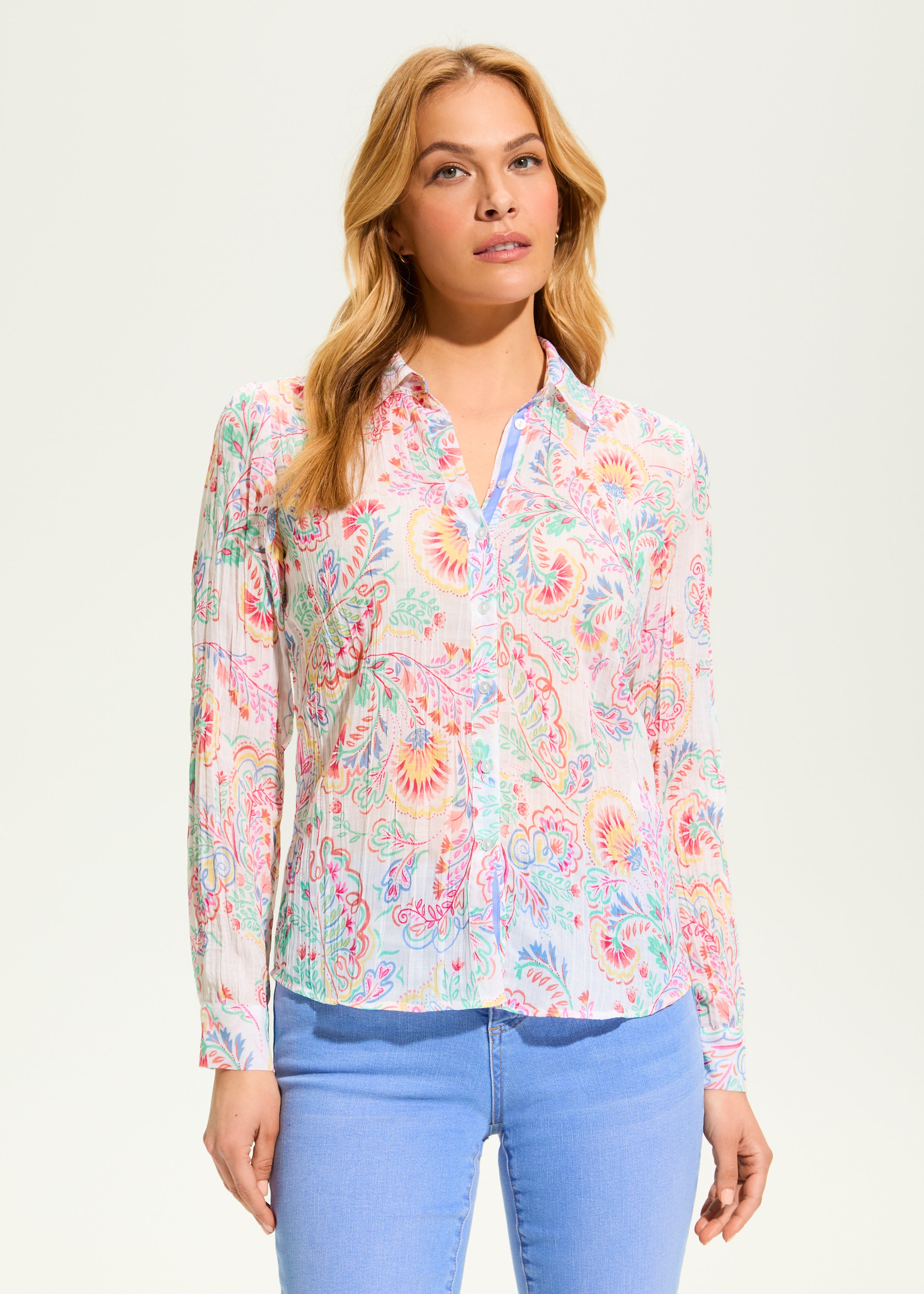 Paisley Crinkle Blouse