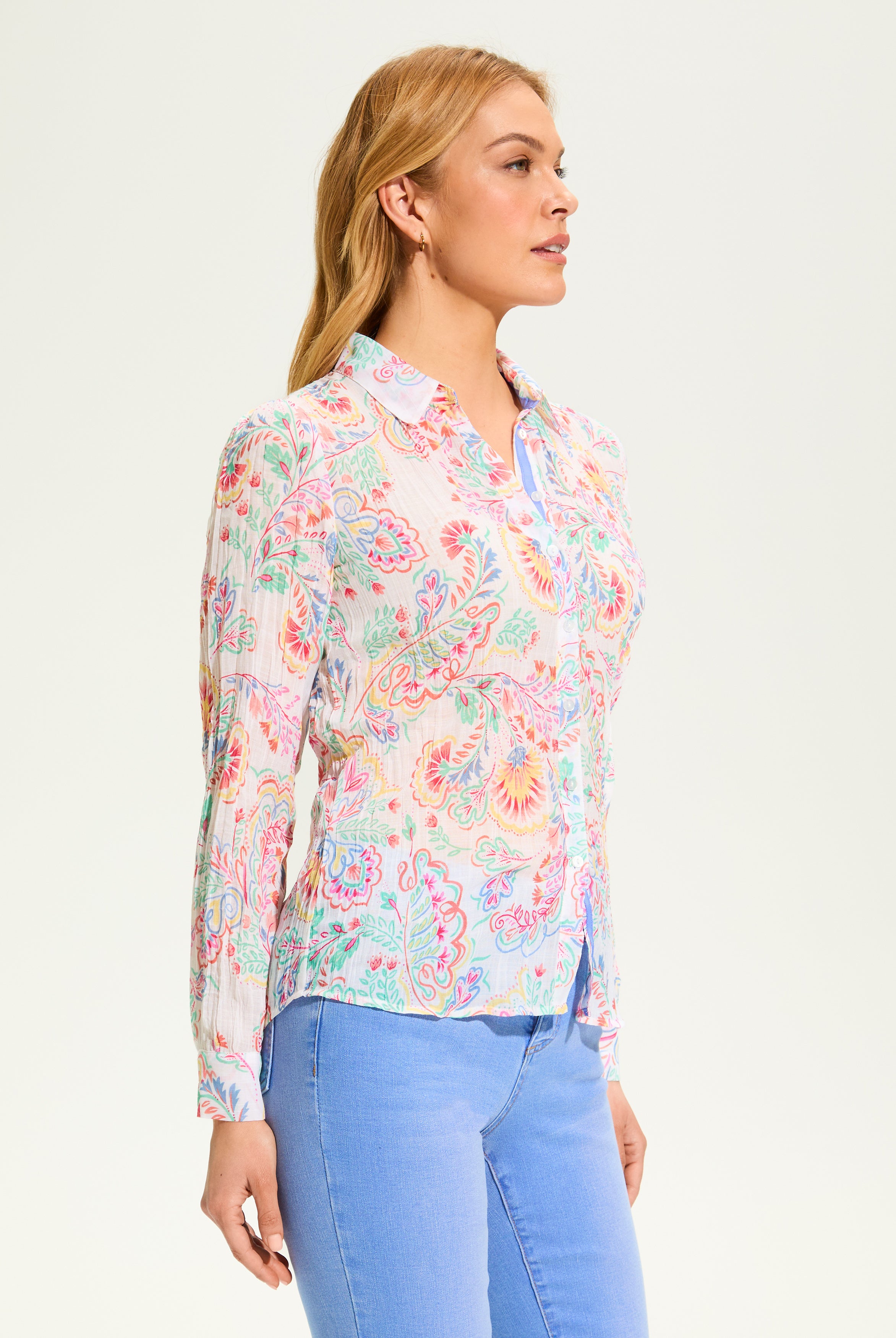Paisley Crinkle Blouse
