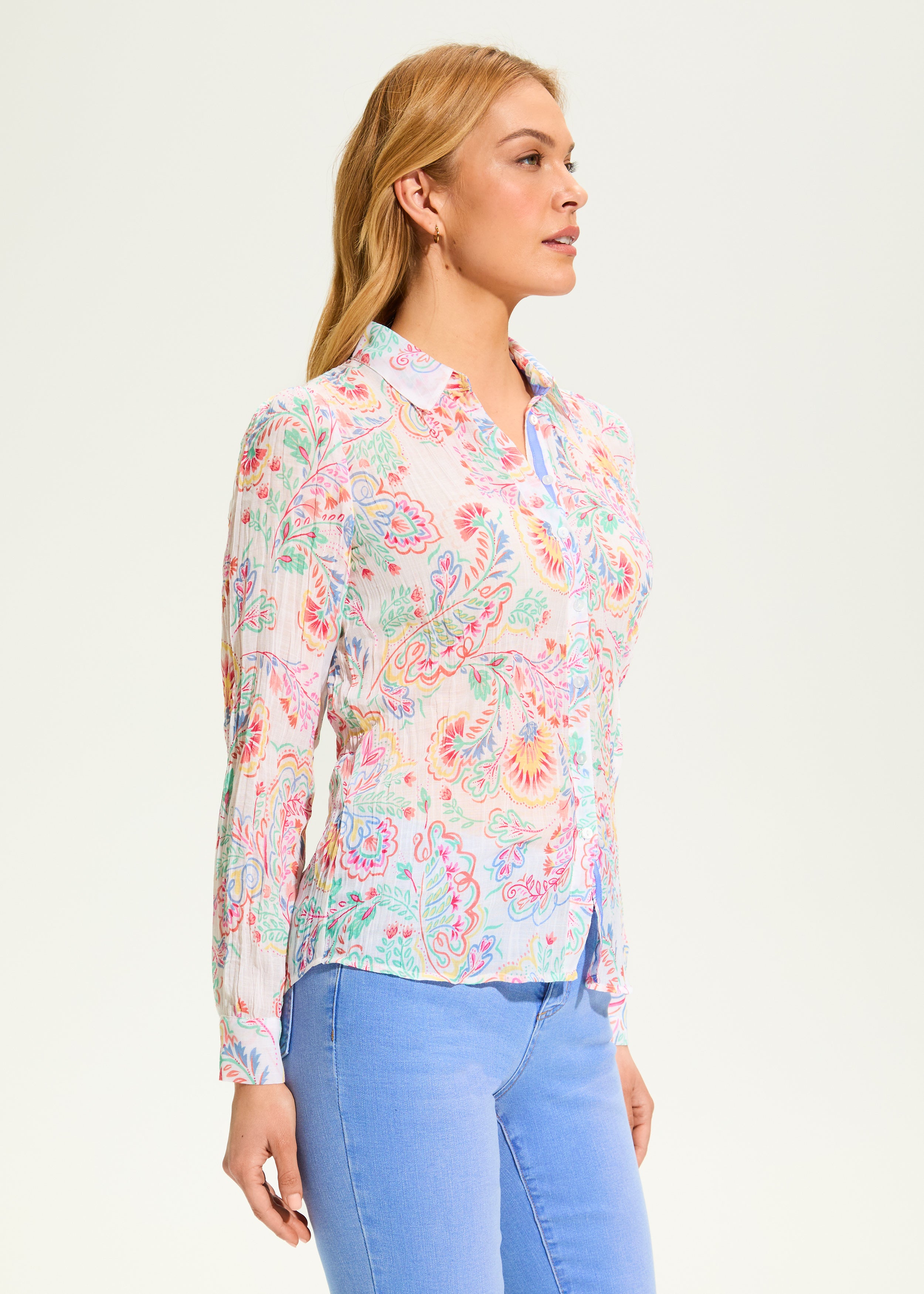 Paisley Crinkle Blouse