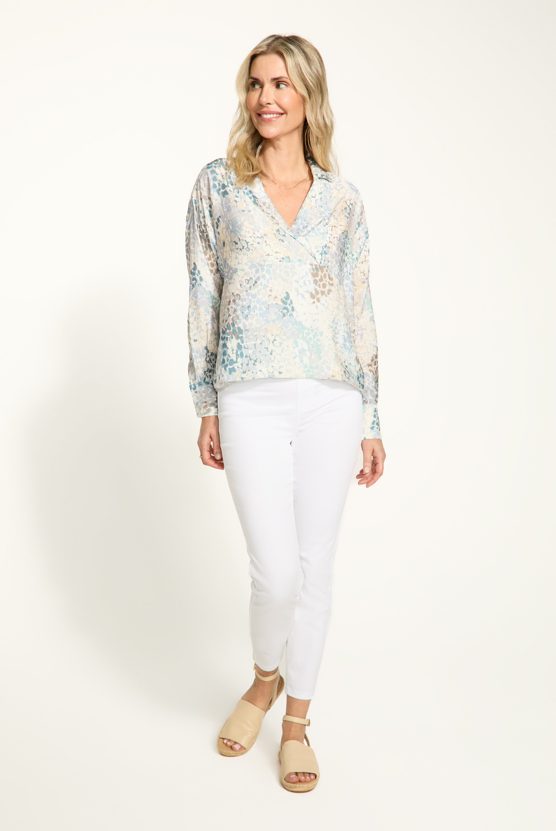 Popover long sleeve blouse