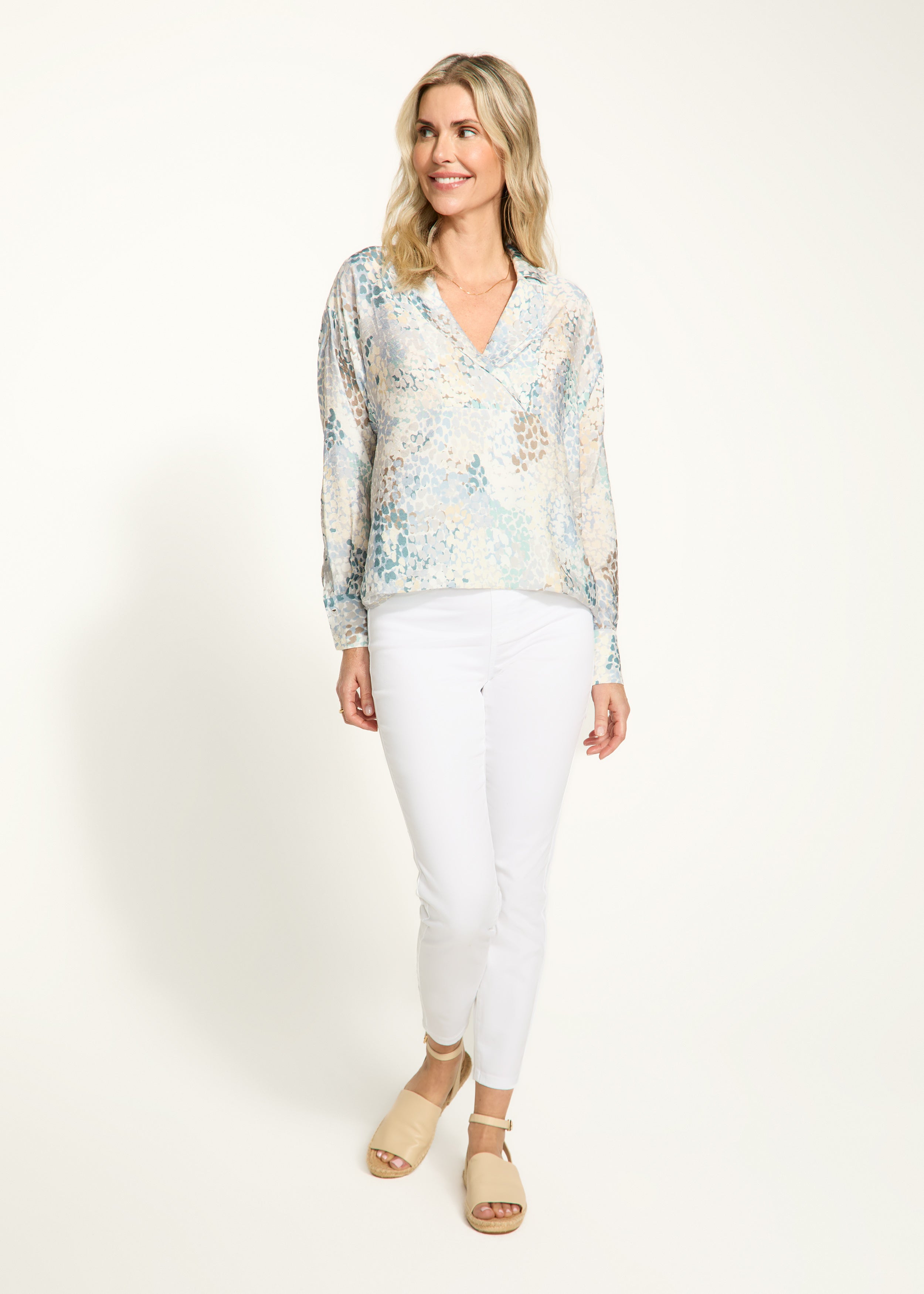 Popover long sleeve blouse