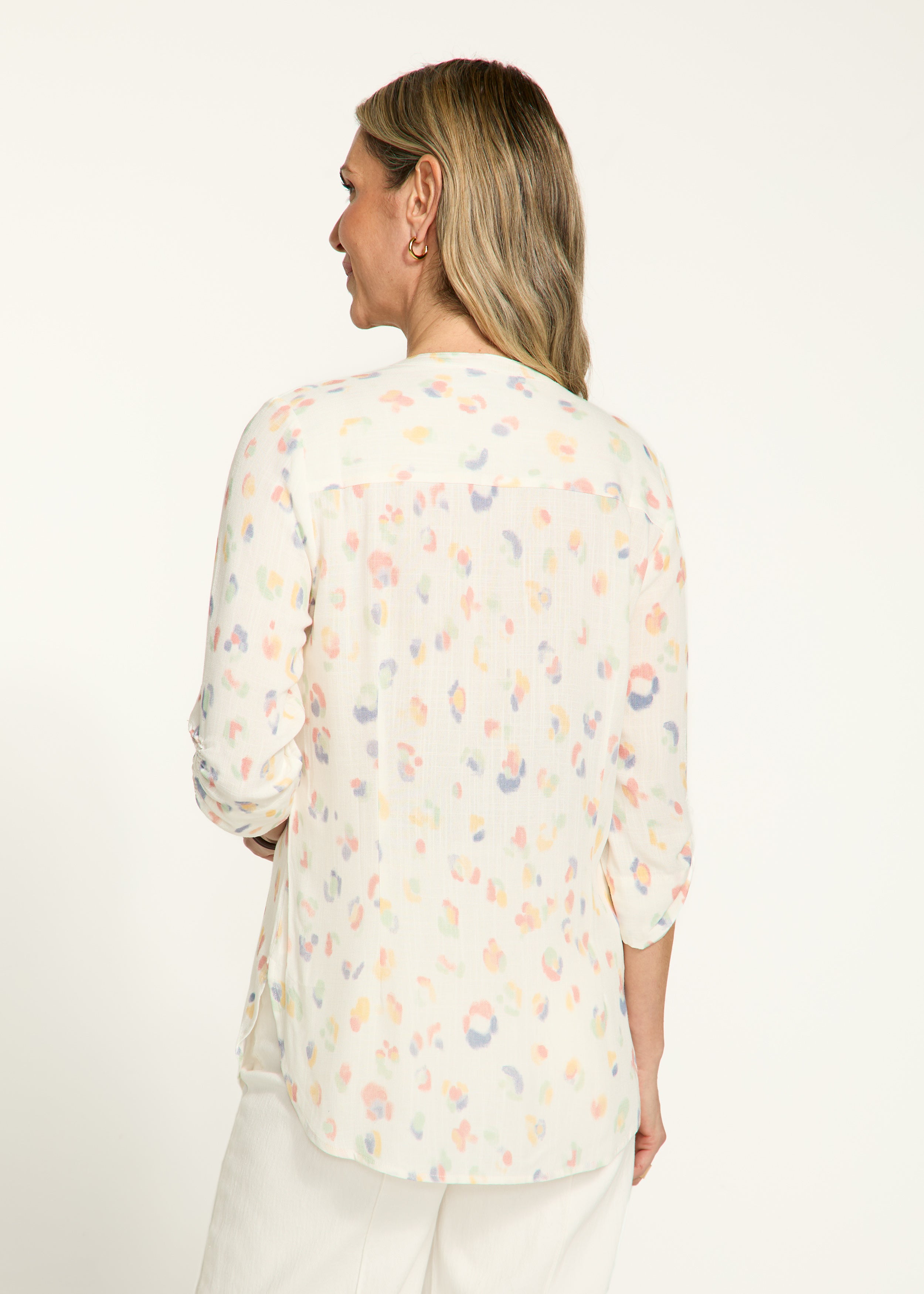 Smocked sleeve shirt