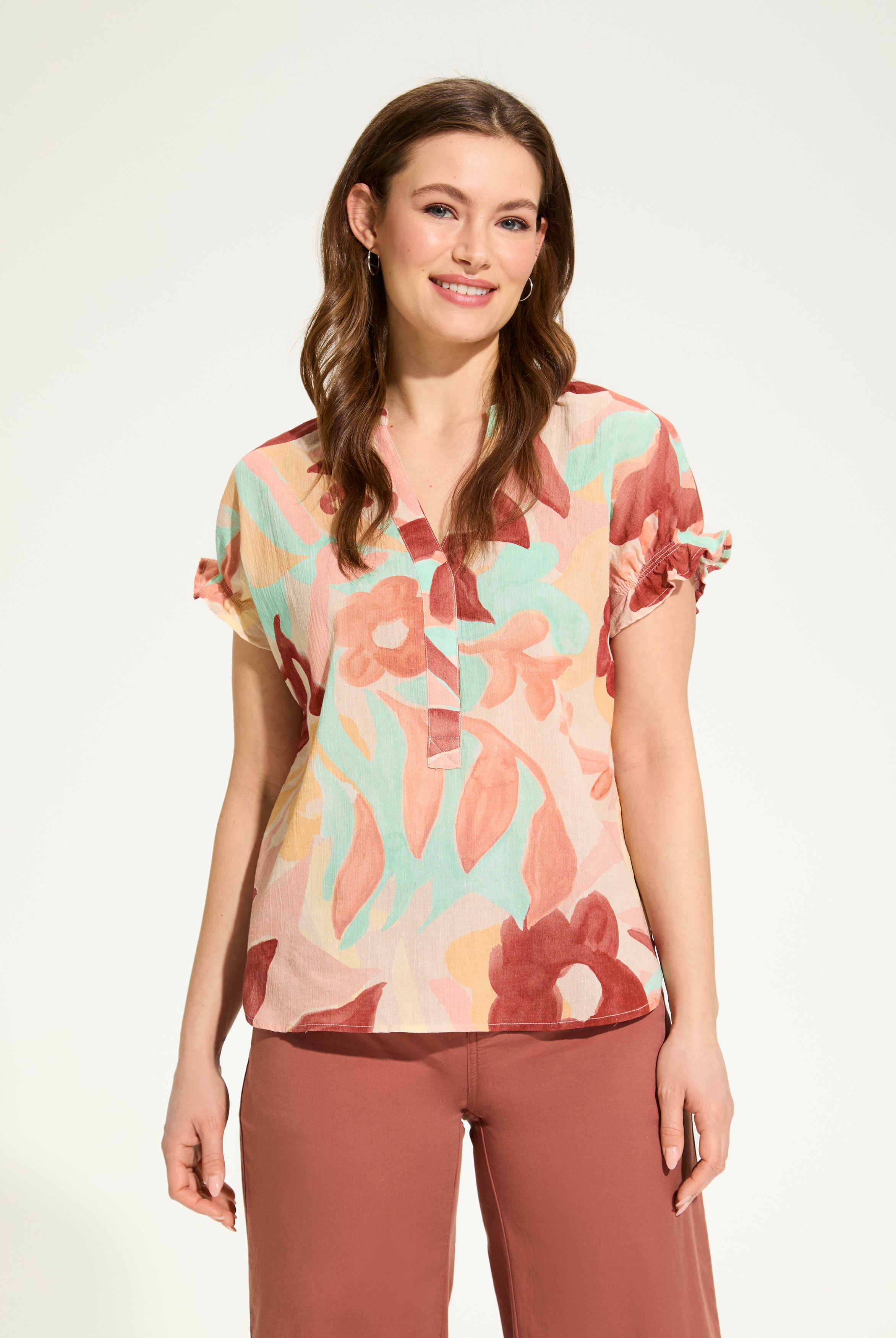 Crinkle Printed Blouse