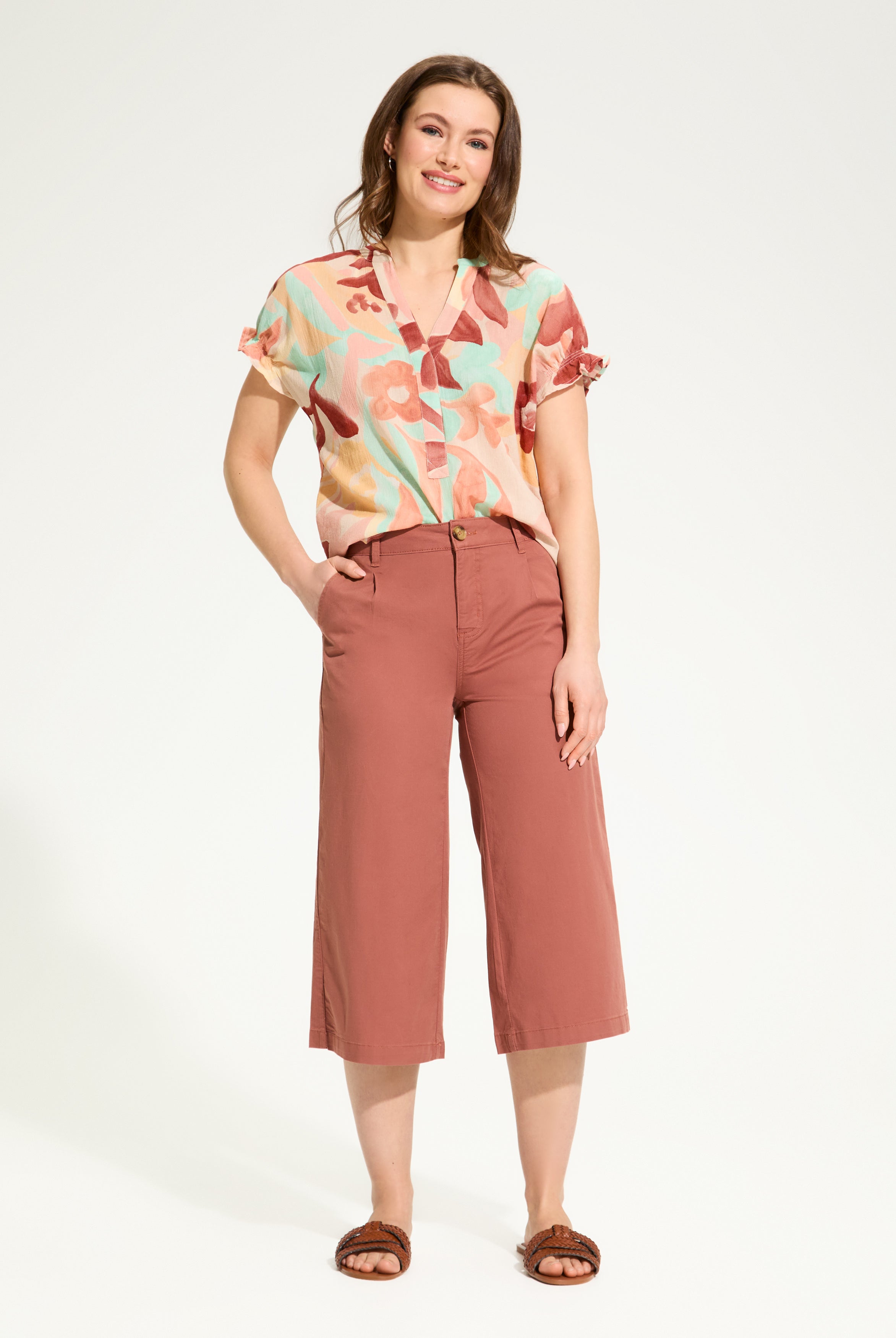 Crinkle Printed Blouse