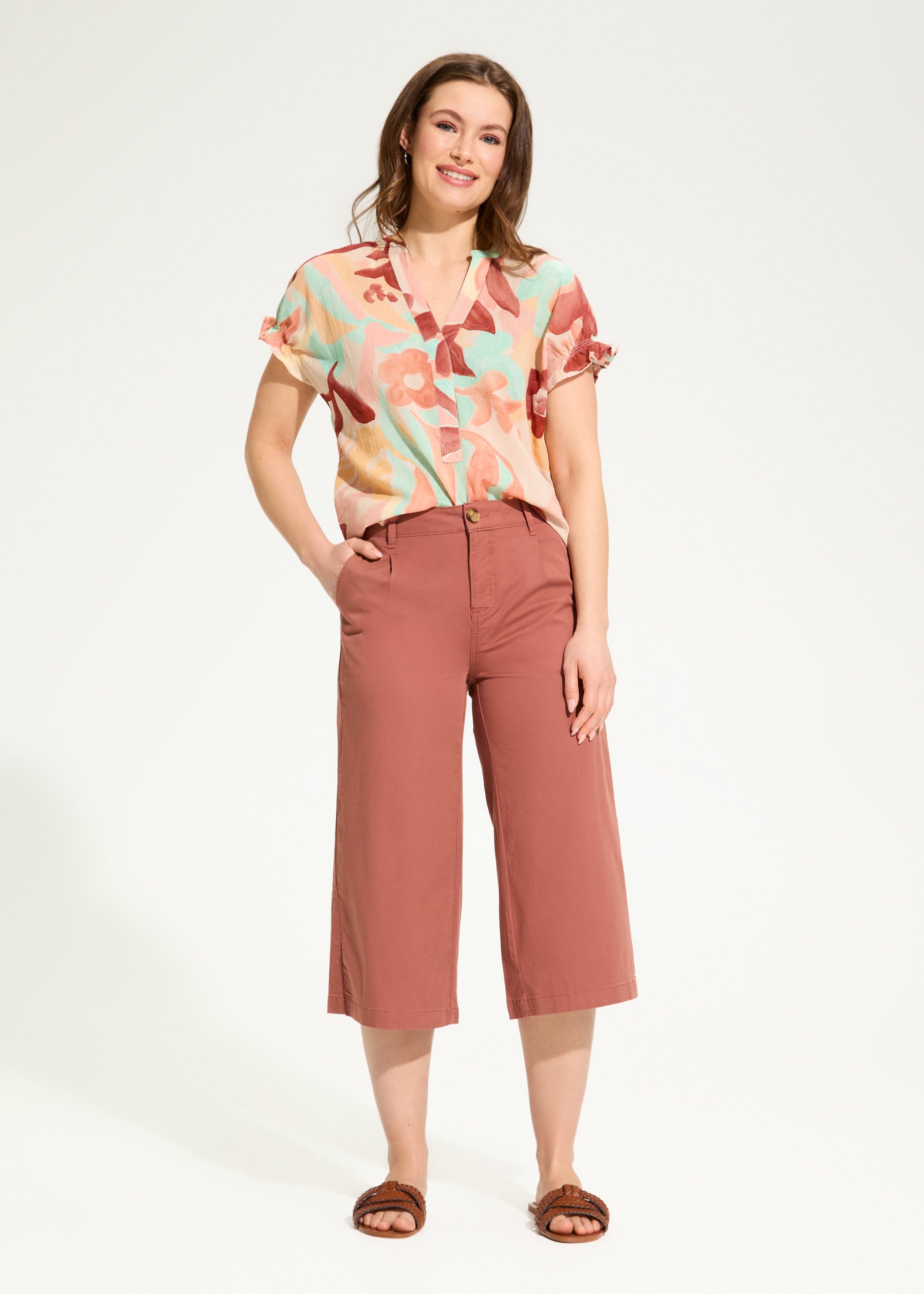 Crinkle Printed Blouse