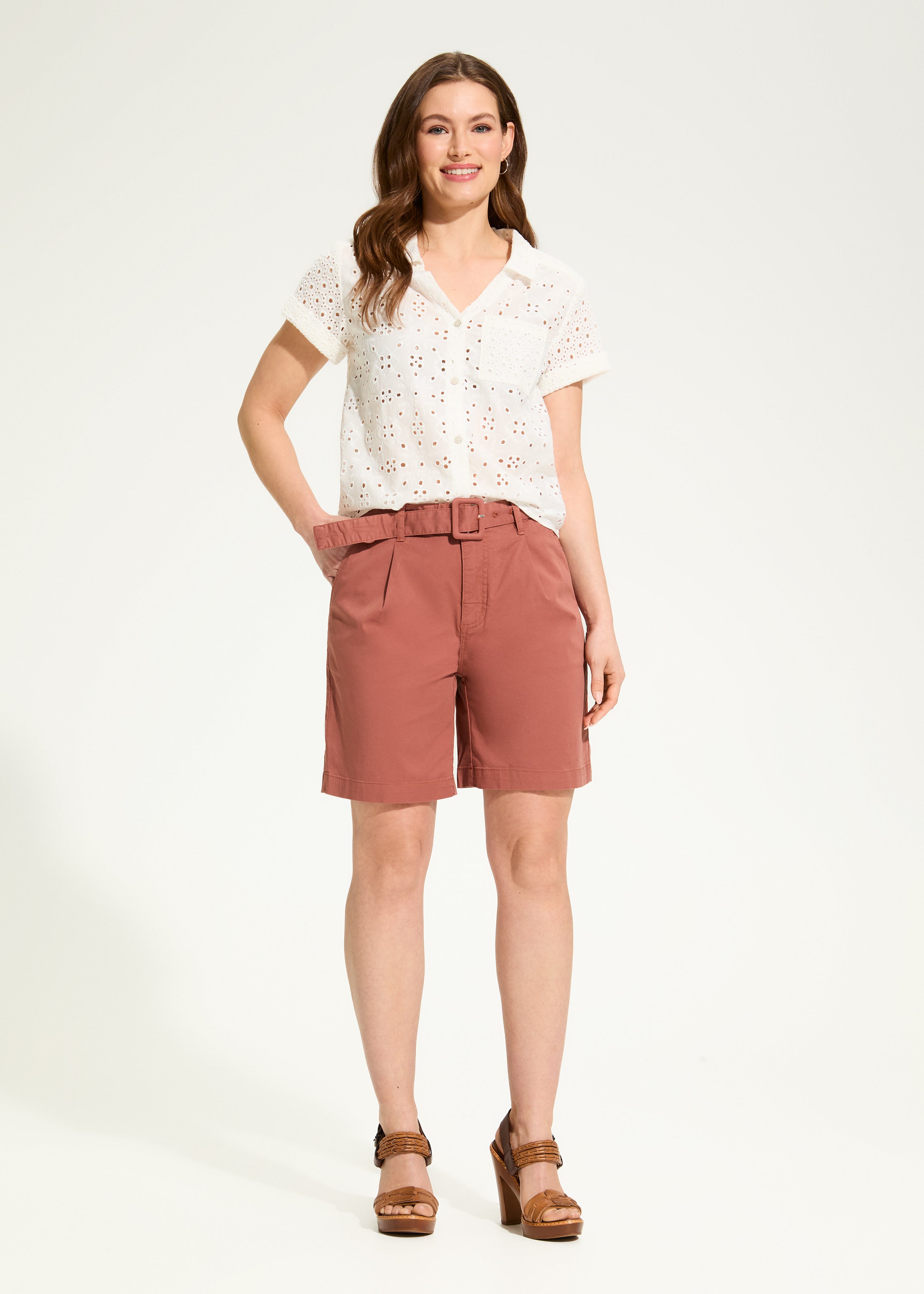 Eyelet Lace Short Sleeve Top
