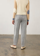 Back view of lighter blue denim with patch pockets and wide-leg cut by French Dressing Jeans (FDJ) par French Dressing Jeans (FDJ)