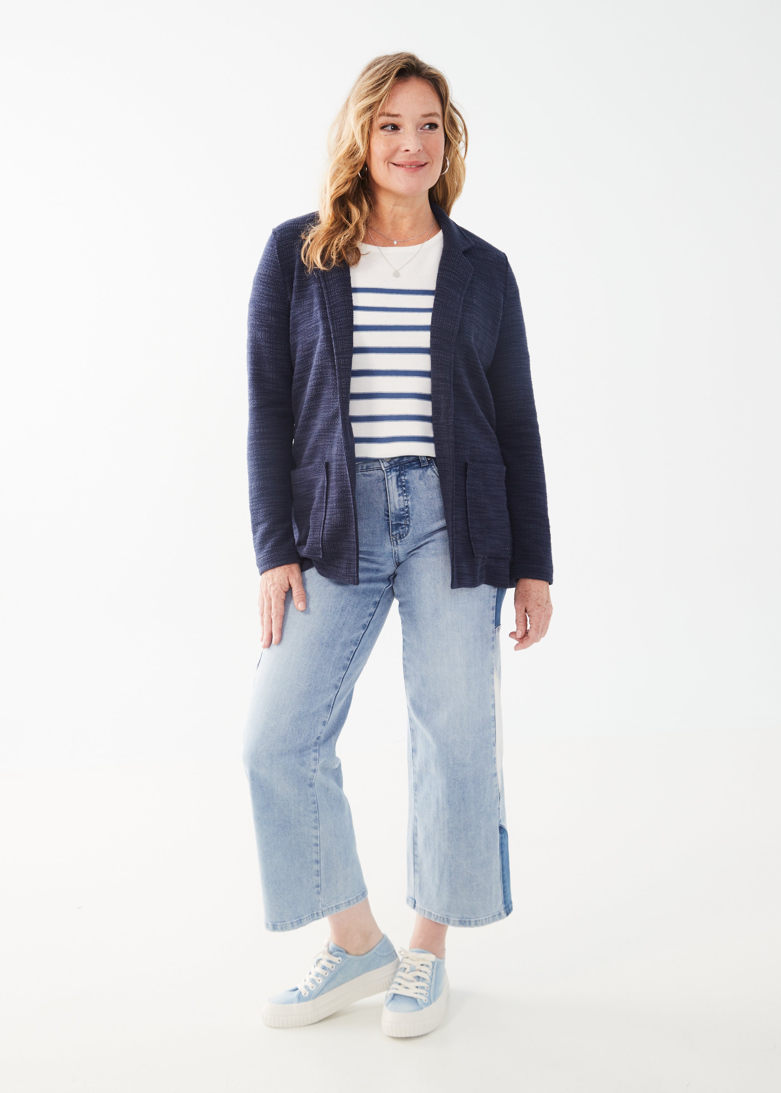 Textured Knit Blazer French Dressing Jeans Inc